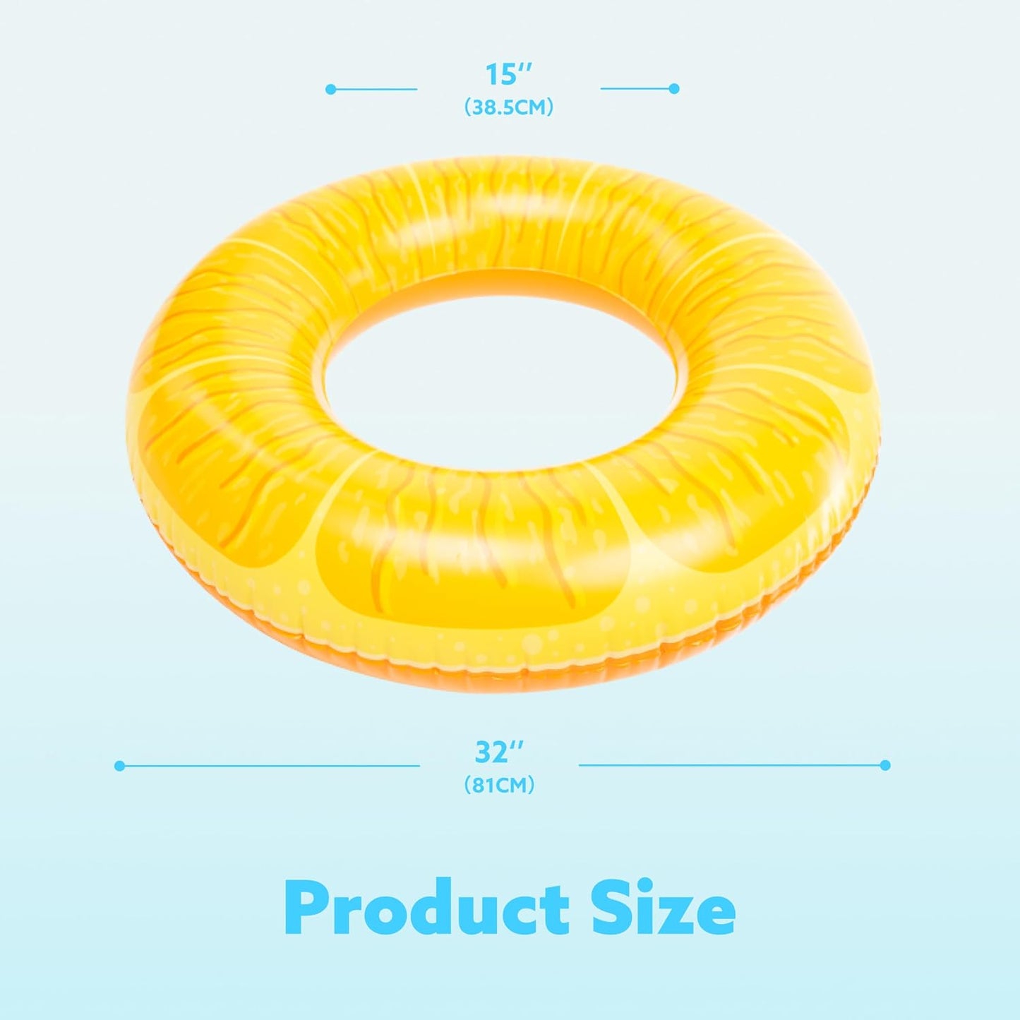 HotSloosh 4 Pack Inflatable Pool Floats, Pool Tube Rings, Swim Tubes, Floaties Toys, Beach Swimming Party Toys for Kids and Adults