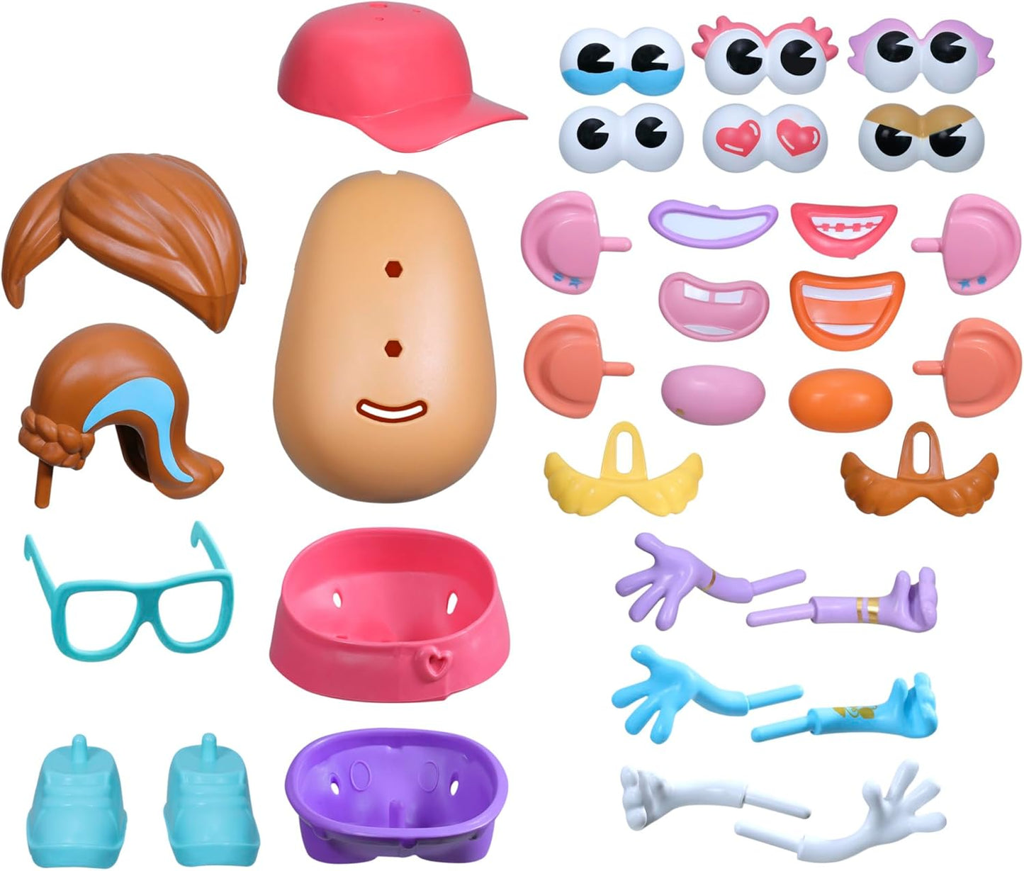 HotPotato Head Express Yourspud Playset with 1 Potato Body and 32 Accessories, Creative Toddler and Preschool Toys for Boys and Girls 2 Years and Up (Amazon Exclusive)