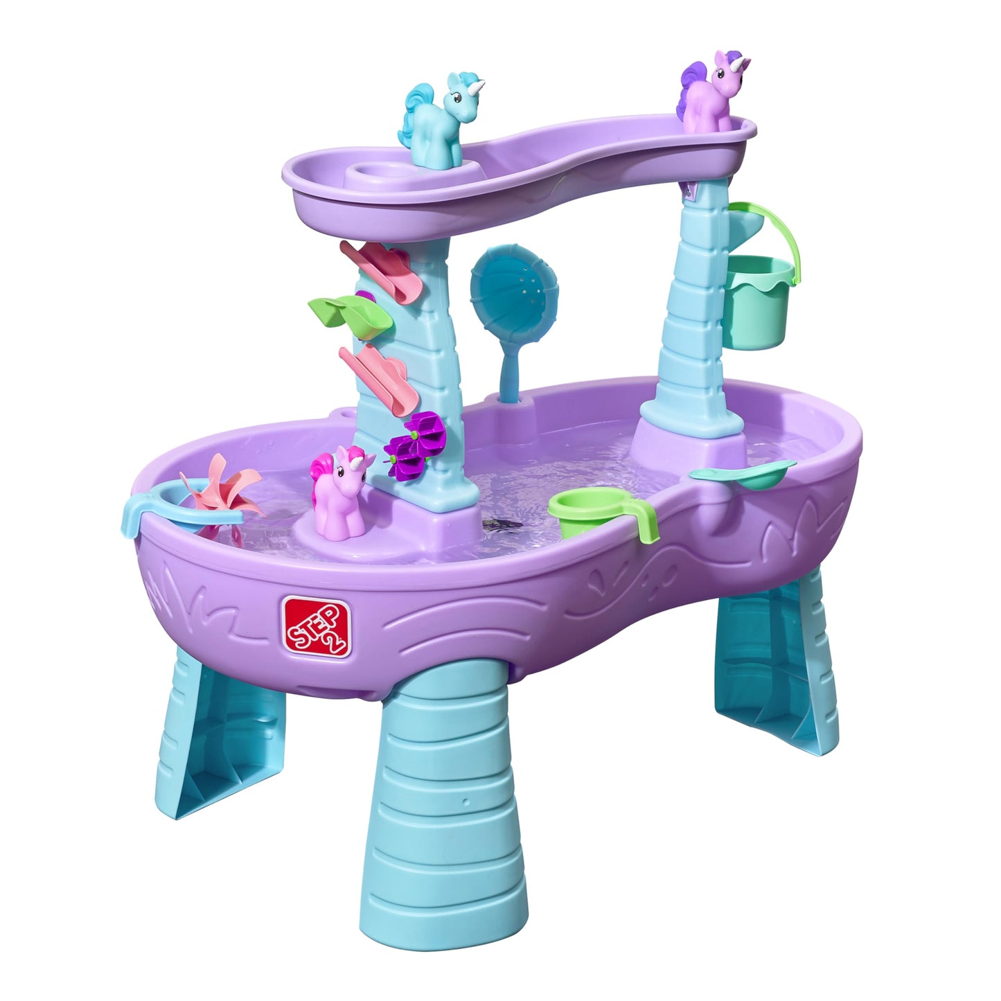 HotStep2 Rain Showers and Unicorns Water Table for Kids, Toddler Outdoor Sensory Play Table, 13 Accessories, Pink, Ages 18 Months+