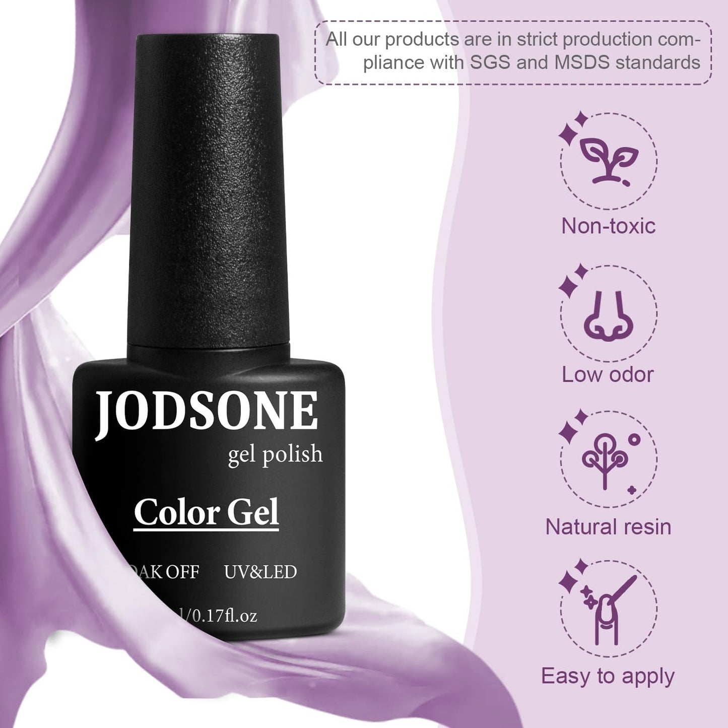 HotJODSONE Gel Nail Polish Kit 60 PCS with U V Light Soak off Base Top Coat 55 Shine Colors Gel Nail Kit Bright and Dark Brown Wine Red Series Manicure Set for Women and Girls