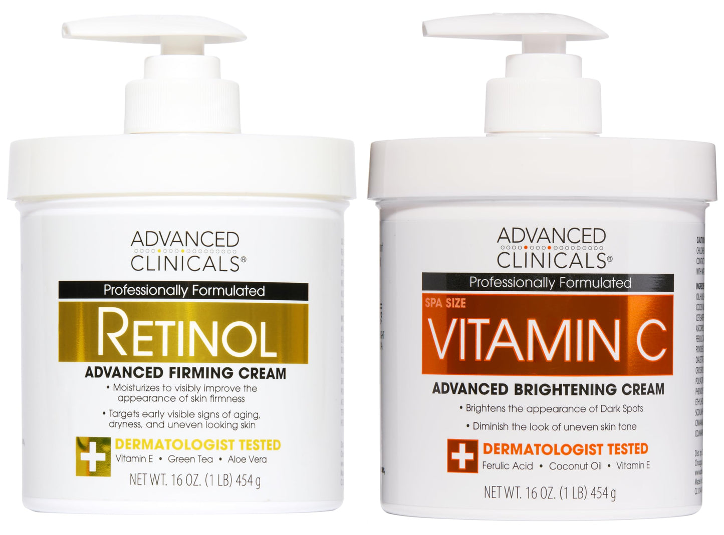 HotAdvanced Clinicals Retinol Body Lotion & Face Moisturizer | Visible Anti Aging Skin Care Retinol Body Cream For Women & Men Targets Look Of Fine Lines, Wrinkles, & Crepe Looking Dry Skin, 16 Ounce