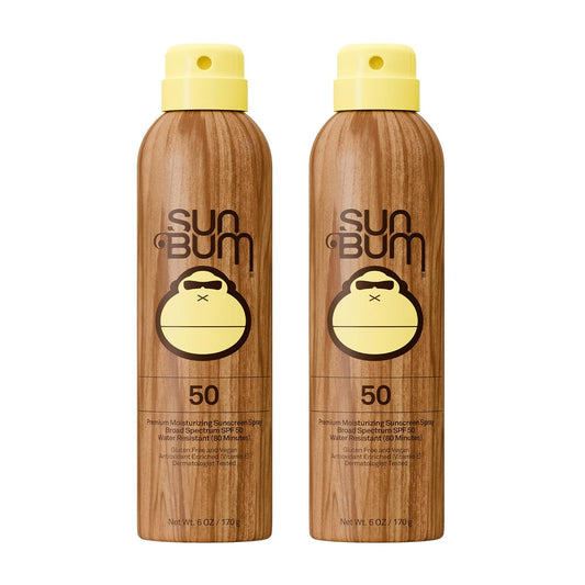 HotSun Bum Original SPF 50 Sunscreen Body Spray - Broad Spectrum Moisturizing Sunscreen with Vitamin E - Hawaii 104 Act Compliant (Made without Octinoxate & Oxybenzone) - 6 oz (Pack of 2)