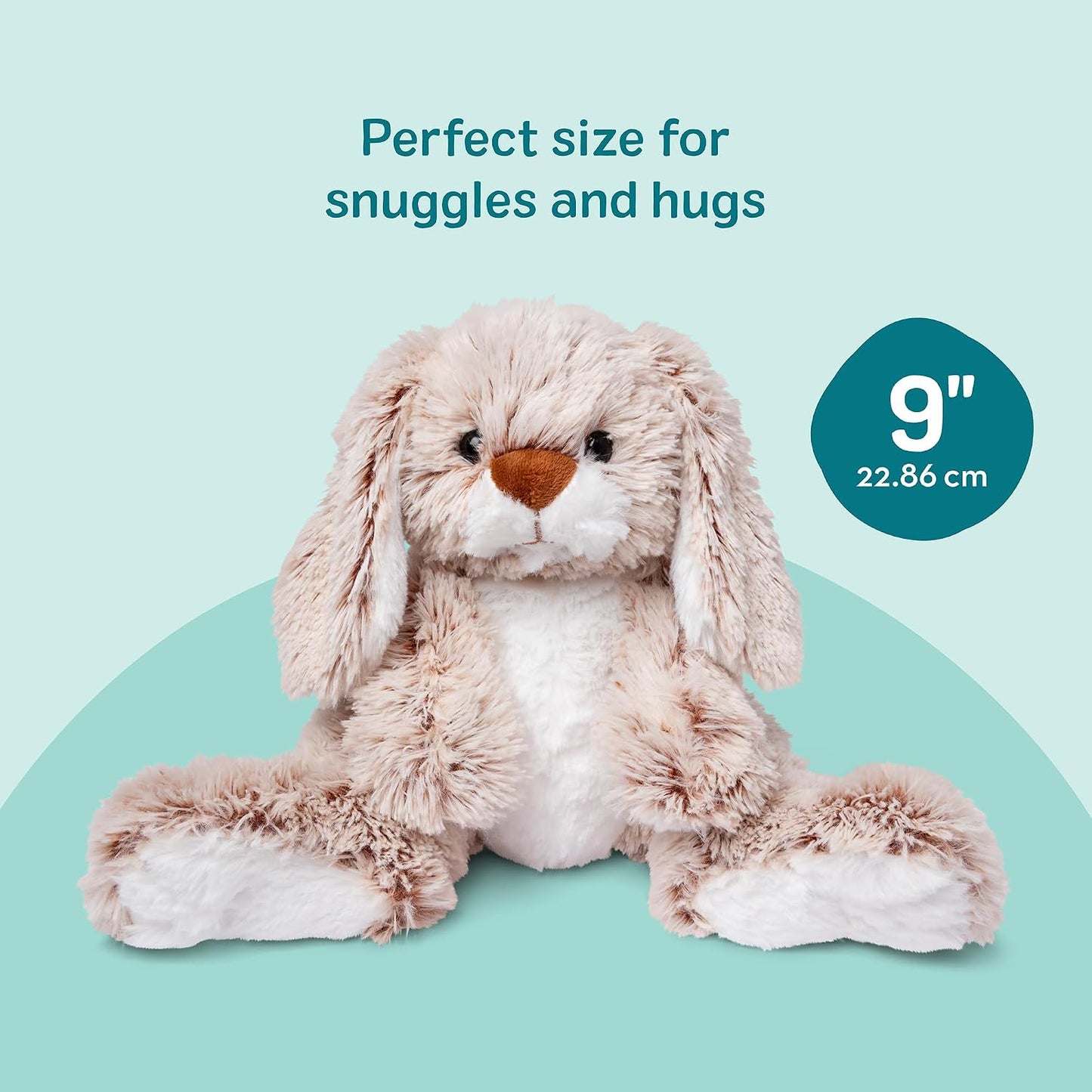 HotMelissa & Doug Burrow Bunny Stuffed Animal Plushie with Big Feet, Floppy Ears & Fluffy Tail, Adorable Pretend Play Toddler Toys for Girls & Boys 3+