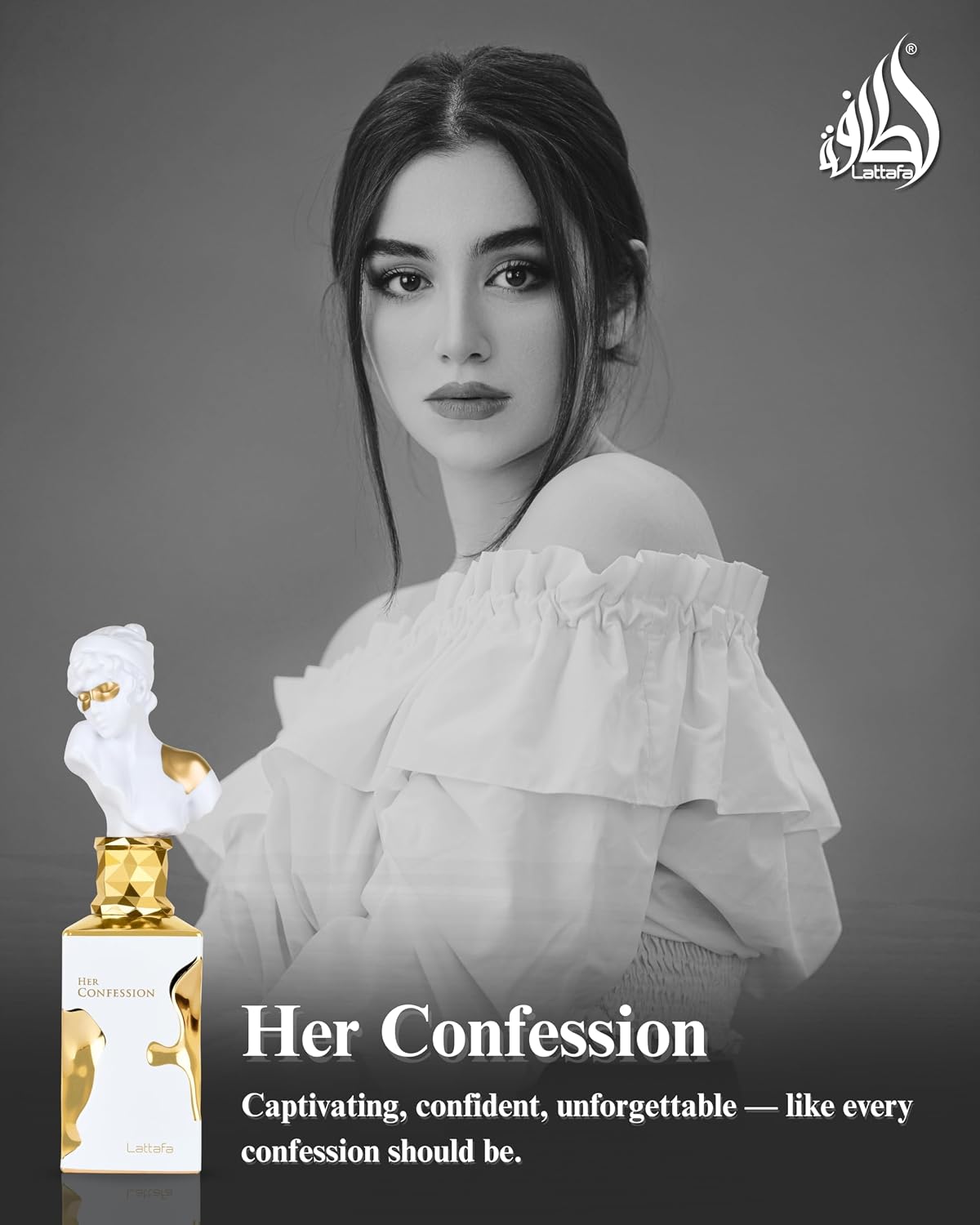 Hot Lattafa Her Confession - Vanilla, Floral, Amber, Musk - Eau de Parfum Long-Lasting Fragrance for Women, 3.40 Ounce / 100 ml