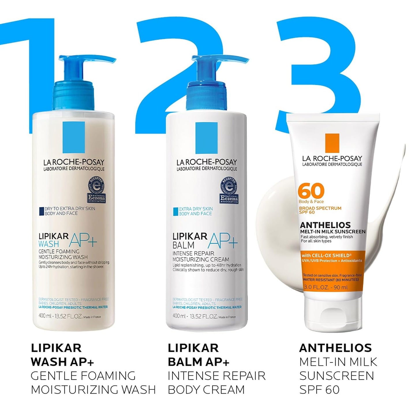 HotLa Roche-Posay Anthelios Melt-In Milk Sunscreen SPF 60, Sunscreen For Body & Face, Broad Spectrum SPF + Antioxidants, Oil Free, Lightweight & Fast Absorbing, Oxybenzone Free