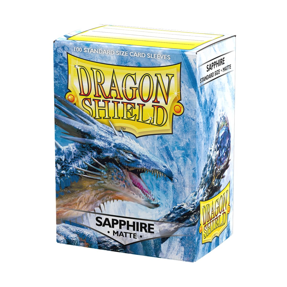 HotDragon Shield | Standard Size Card Matte Sleeves | 100 CT - Smooth & Tough Premium TCG Sleeves | Compatible with Pokemon, Flesh & Blood, One Piece & Magic the Gathering | Black