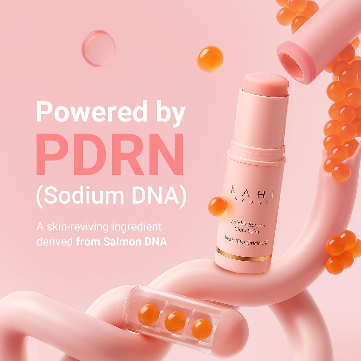 HotKAHI Wrinkle Bounce Multi Balm Stick | PDRN Collagen Wrinkle Stick | Korean Skin Care |All-in-One Hydrating Lip Balm Eye Cream Neck Cream Make Up Base & Face Mist Moisture Balm