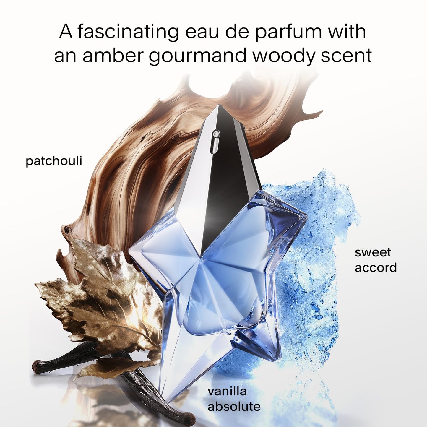 Hot Mugler Angel - Eau de Parfum - Women's Perfume - Ambery & Woody - With Bergamot, Praline, and Patchouli - Long Lasting Fragrance