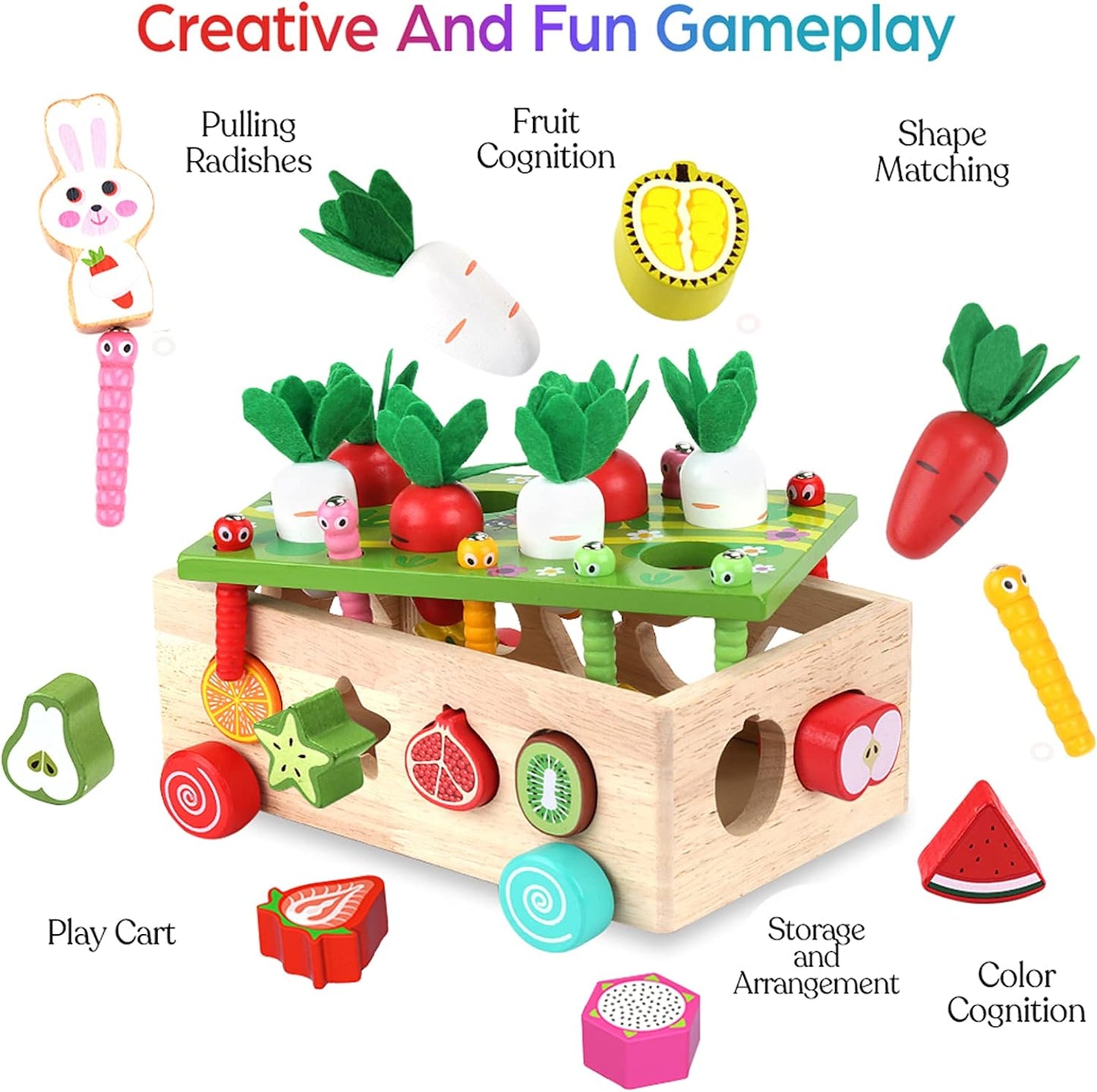 HotToddlers Montessori Wooden Educational Toys for Baby Boys Girls Age 1 2 3 Year Old, Shape Sorting Toys 1st One First Birthday Girl Gifts for Kids 1-3, Wood Preschool Learning Fine Motor Skills Game