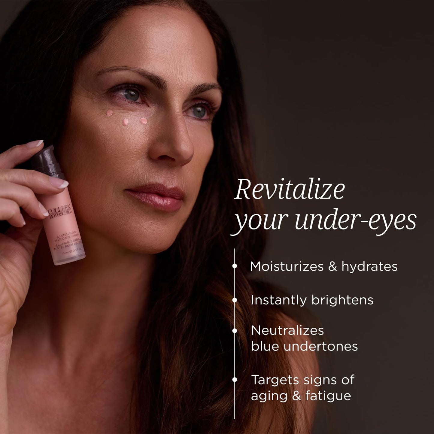 HotColleen Rothschild Illuminating Tinted Eye Cream - Instant Brightening Under Anti Dark Circles Treatment with Hyaluronic Acid, Caffeine & Peptides