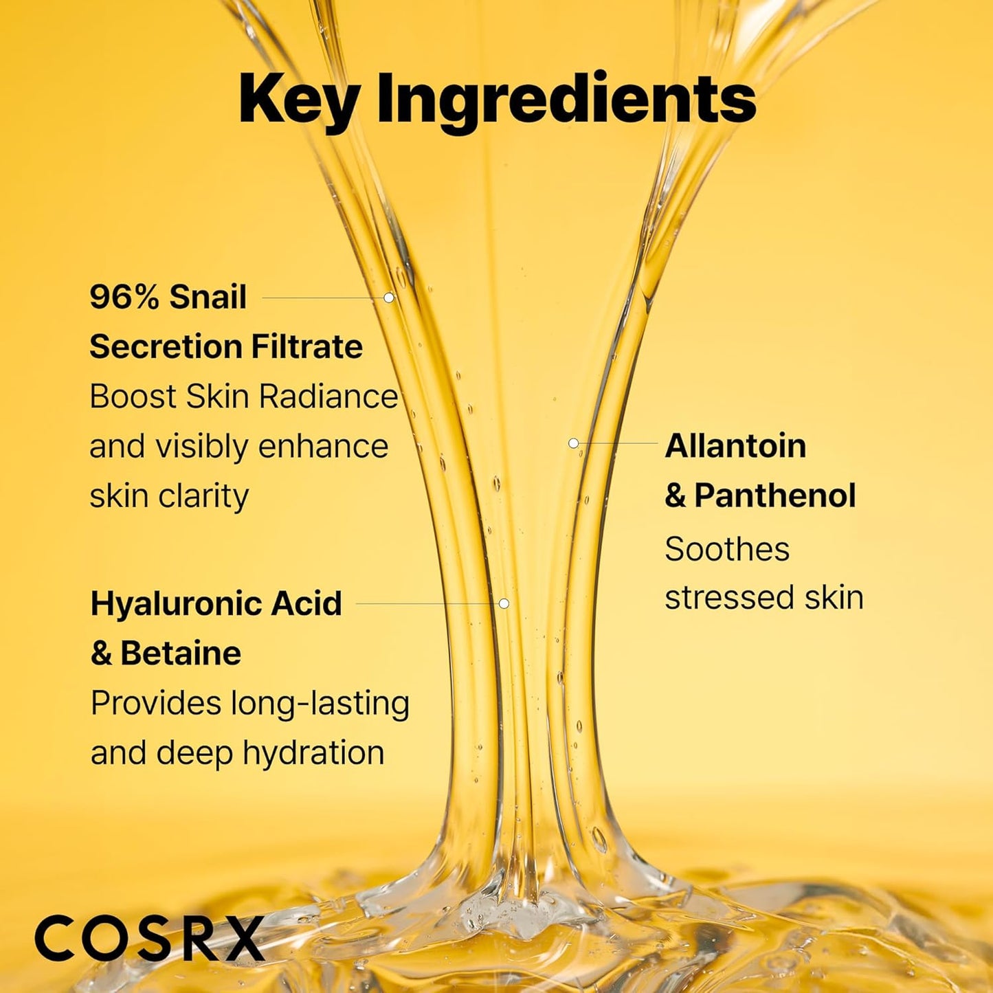 HotCOSRX Snail Mucin 96% Repairing Serum, Hydrating Serum for Face with Snail Secretion Filtrate for Dull Skin & Fine Lines, 100ml, Korean Skin Care