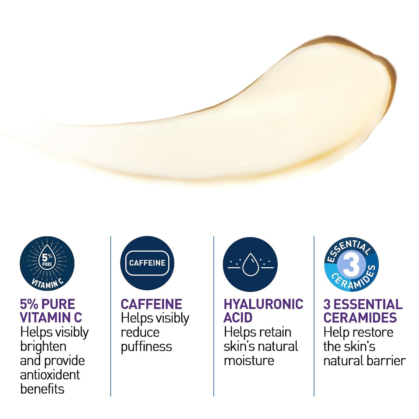 HotCeraVe Skin Renewing Vitamin C Eye Cream, Vitamin C, Hyaluronic Acid, Ceramides & Caffeine, Under Eye Cream For Dark Circles and Puffiness, Fragrance Free & Ophthalmologist Tested, 0.5 Fl. Oz