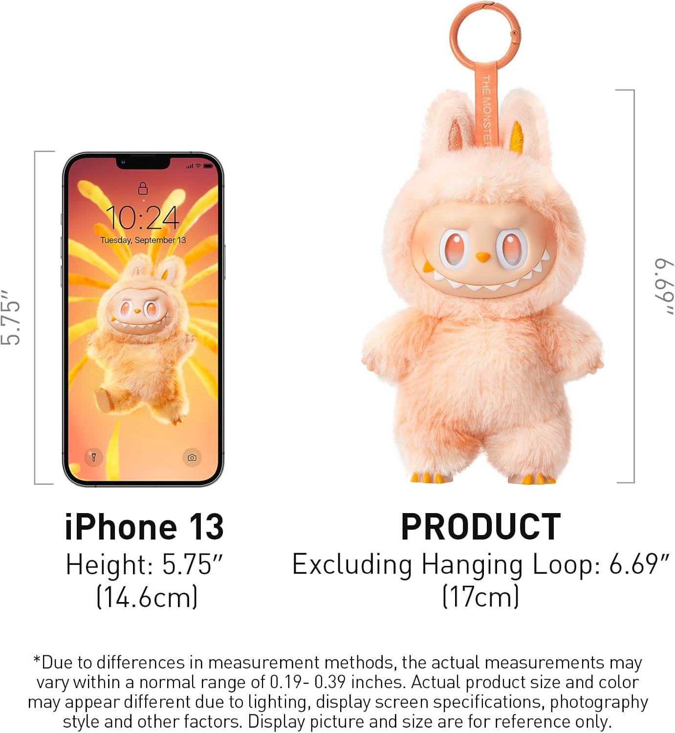 HotPOP MART THE Monsters LABUBU Big into Energy Vinyl Plush Pendant Blind Box | LABUBU Doll, Blind Box Figures, Plush Keychain, Bag Charms, Random Design Collectible Tie Dye Toys, Single Box