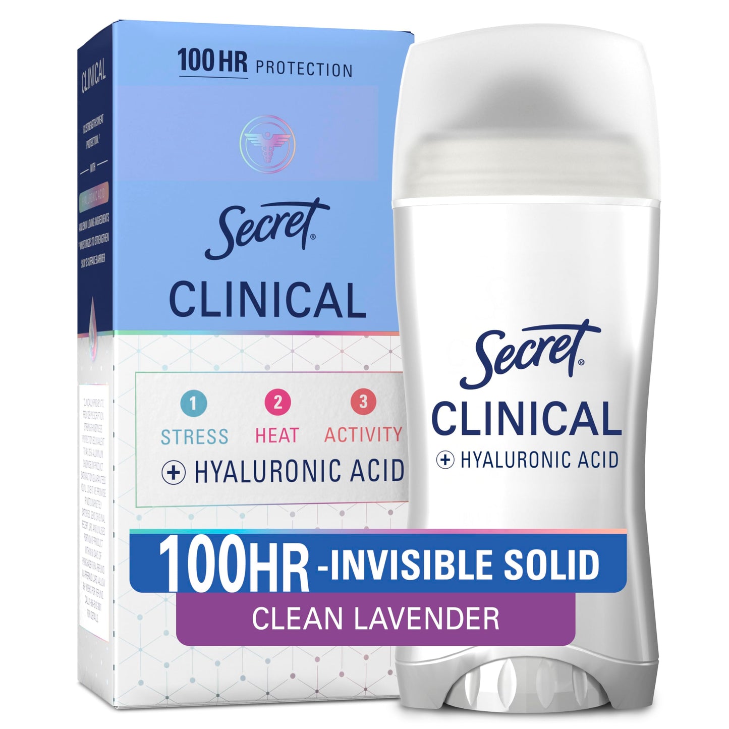HotSecret Clinical Strength 100HR Defense, Invisible Solid Antiperspirant Deodorant for Women, Paige Bueckers Edition, Triple Threat Sweat Protection, Hyaluronic Acid, Buzzer Beater Berry Scent, 2.6 oz