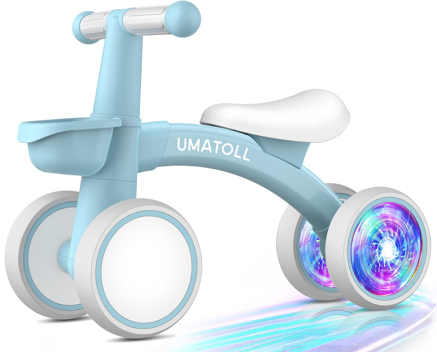 Hot Umatoll Colorful Lighting Baby Balance Bike Toys for 1 Year Old Boys Gifts, Adjustable Seat Baby Walker, One Year Old Boy Birthday Gifts, 12-24 Months Toddler First Ride on Toys