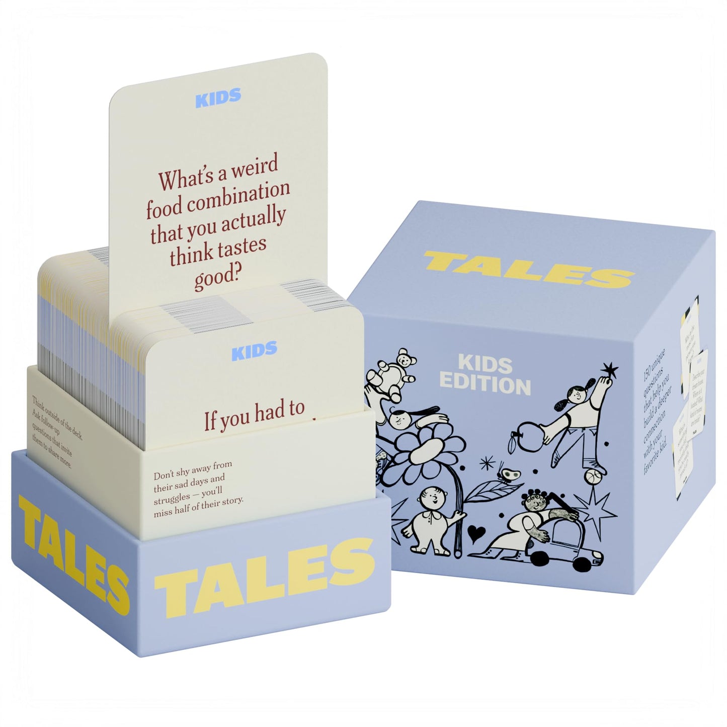 HotTALES 150 Conversation Cards, Perfect for Dinners, Road Trips, Classrooms & Game Nights, Gifts & Gatherings, Conversation Starters to Spark Creativity (Family Edition)