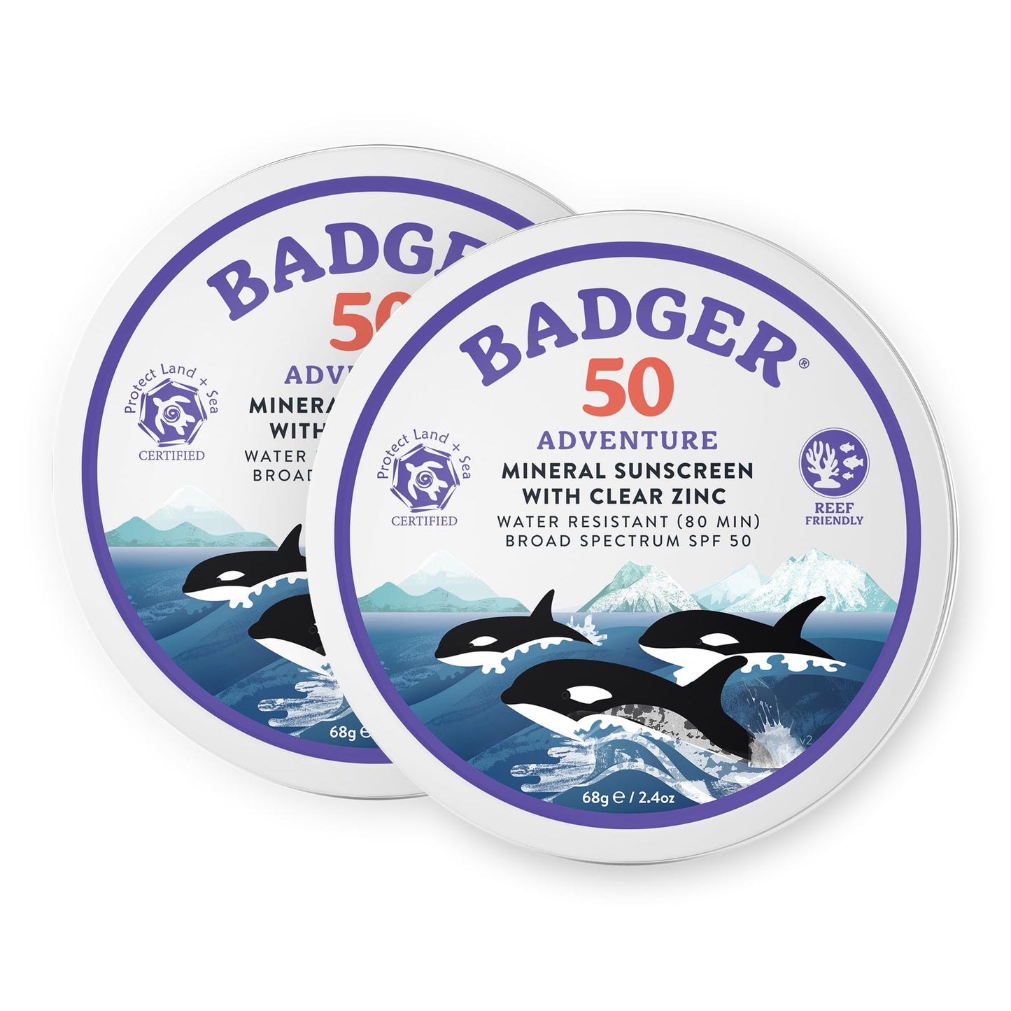 HotBadger Reef Safe Mineral Sunscreen, SPF 50, 98% Organic with Zinc Oxide, Non Toxic, Water Resistant, Unscented & Hypoallergenic, Broad - Spectrum, For Adventure & Sport, 2.9 fl oz