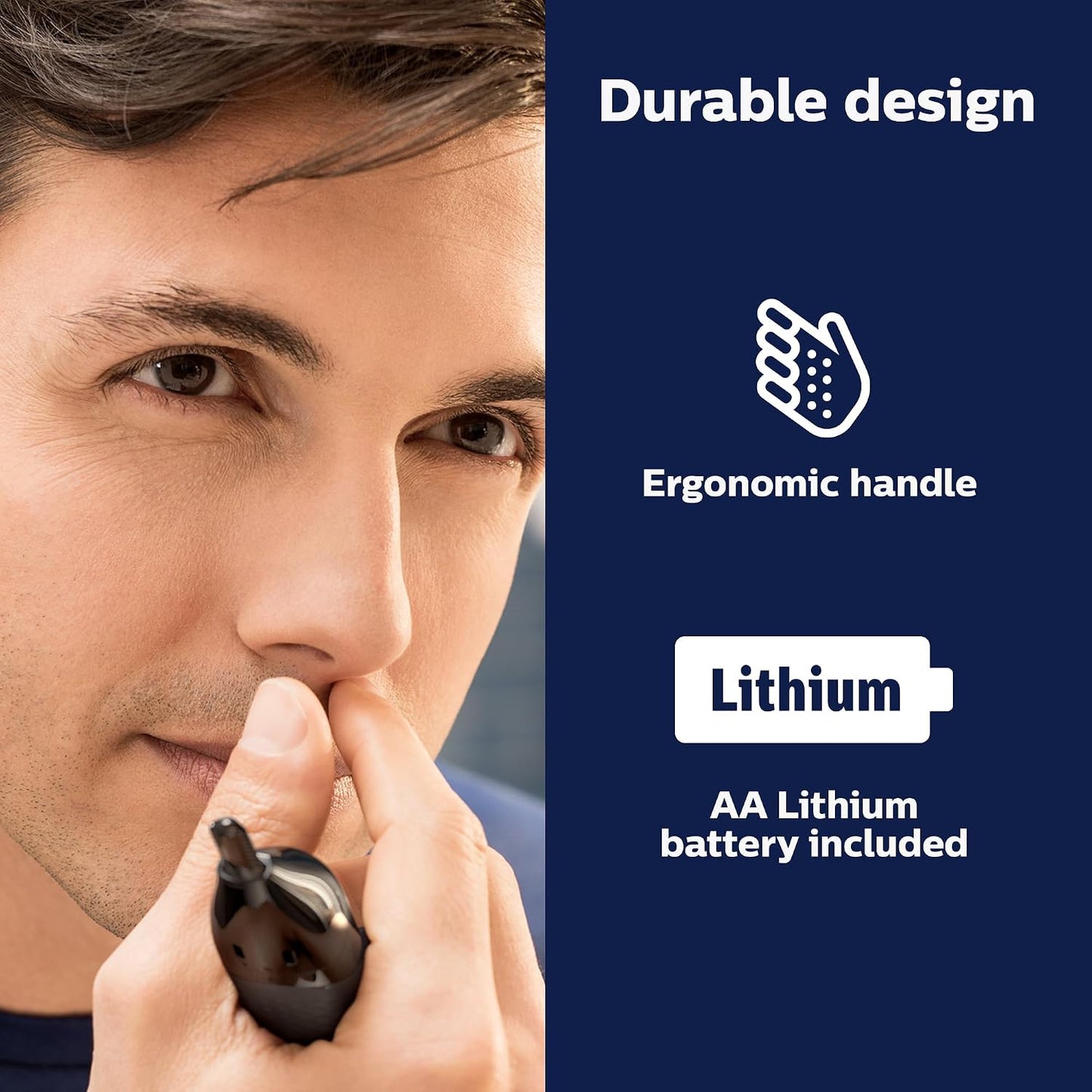 HotNorelco Philips Nose Trimmer 5000 for Nose, Ears, Eyebrows Trimming Kit, NT5600/62