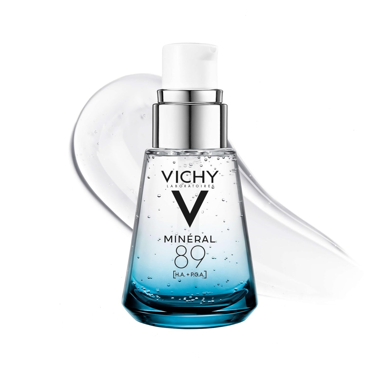 HotVichy Mineral 89 Booster, Pure Hyaluronic Acid Serum for Face with Polyglutamic Acid for Skin Barrier Repair, Plumps & Hydrates, Lightweight Hydrating Serum, Oil-Free, Non-Sticky