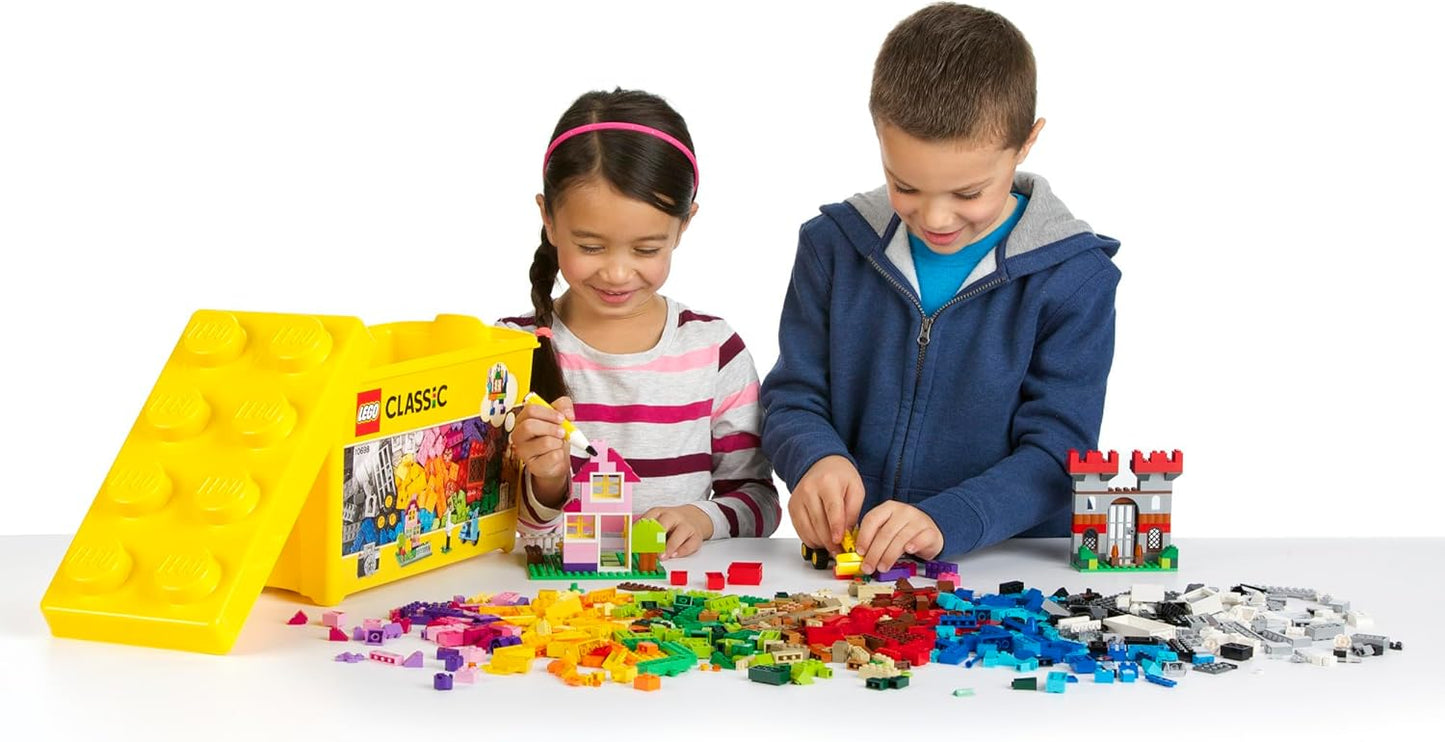 HotLEGO Classic Large Creative Brick Box 10698 Building Set, Toy Storage Solution for Home or Classrooms, Interactive Building Toy for Kids, Boys, and Girls