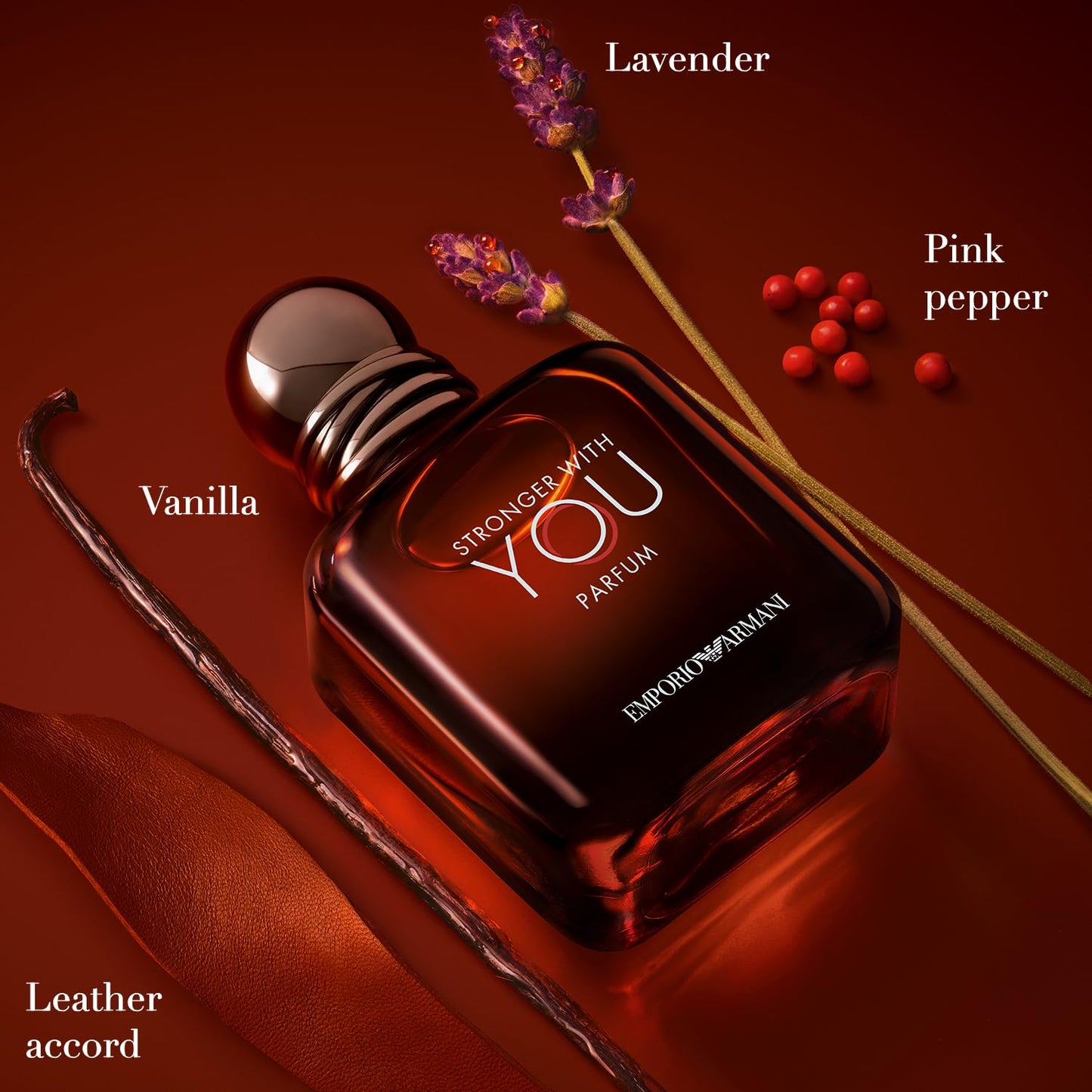 Hot Armani Beauty - Stronger With You - Parfum - Cologne for Men - Woody & Ambery Fragrance - Rum, Bergamot, Lavendar, Cedarwood, and Vanilla Notes