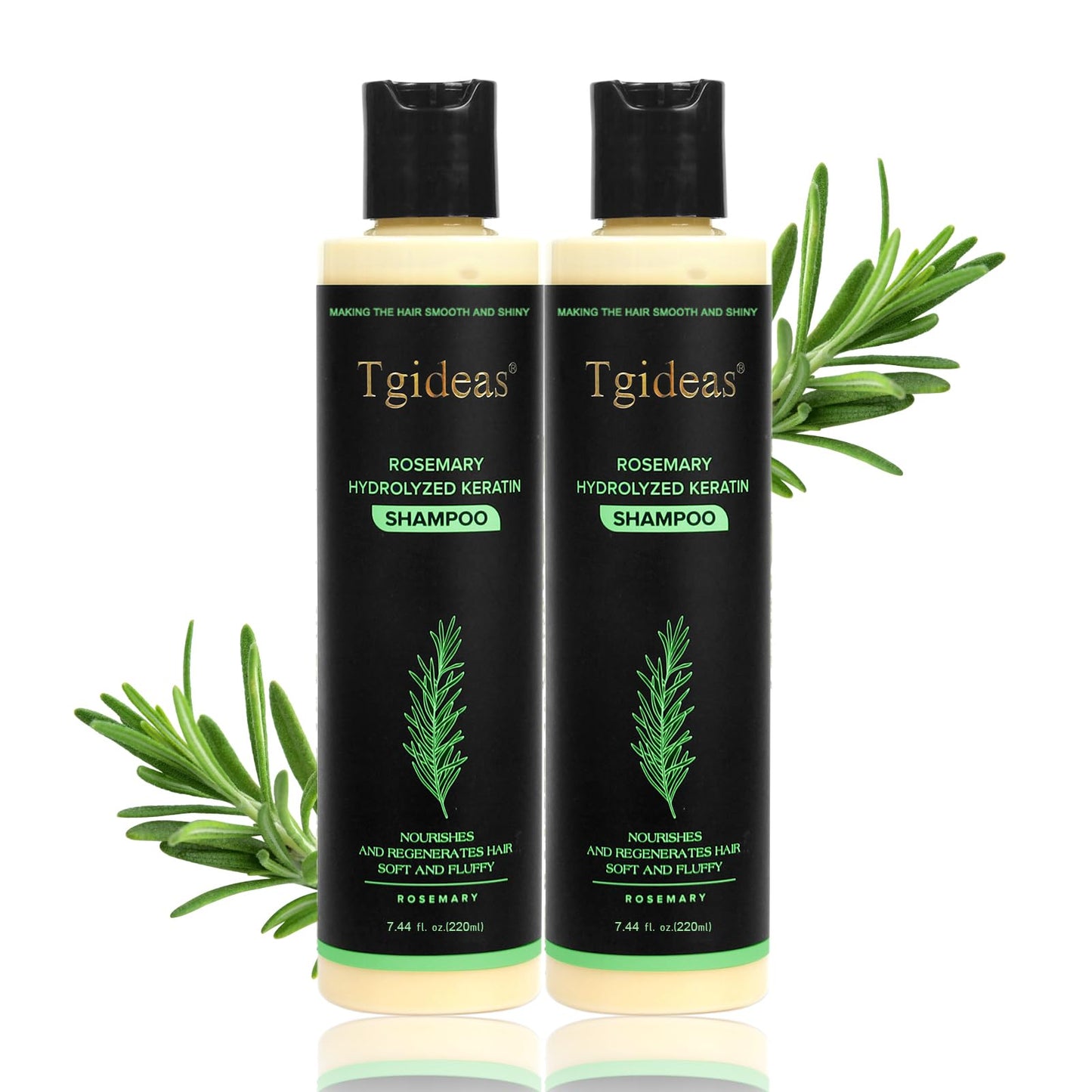 HotTgideas Rosemary & Biotin Shampoo for Thinning Hair, Volumizing Shampoo for Fuller, Thicker Hair, Strengthening & Nourishing Formula with Root Lift, Gentle Daily Care for Women & Men (7.4 fl oz)
