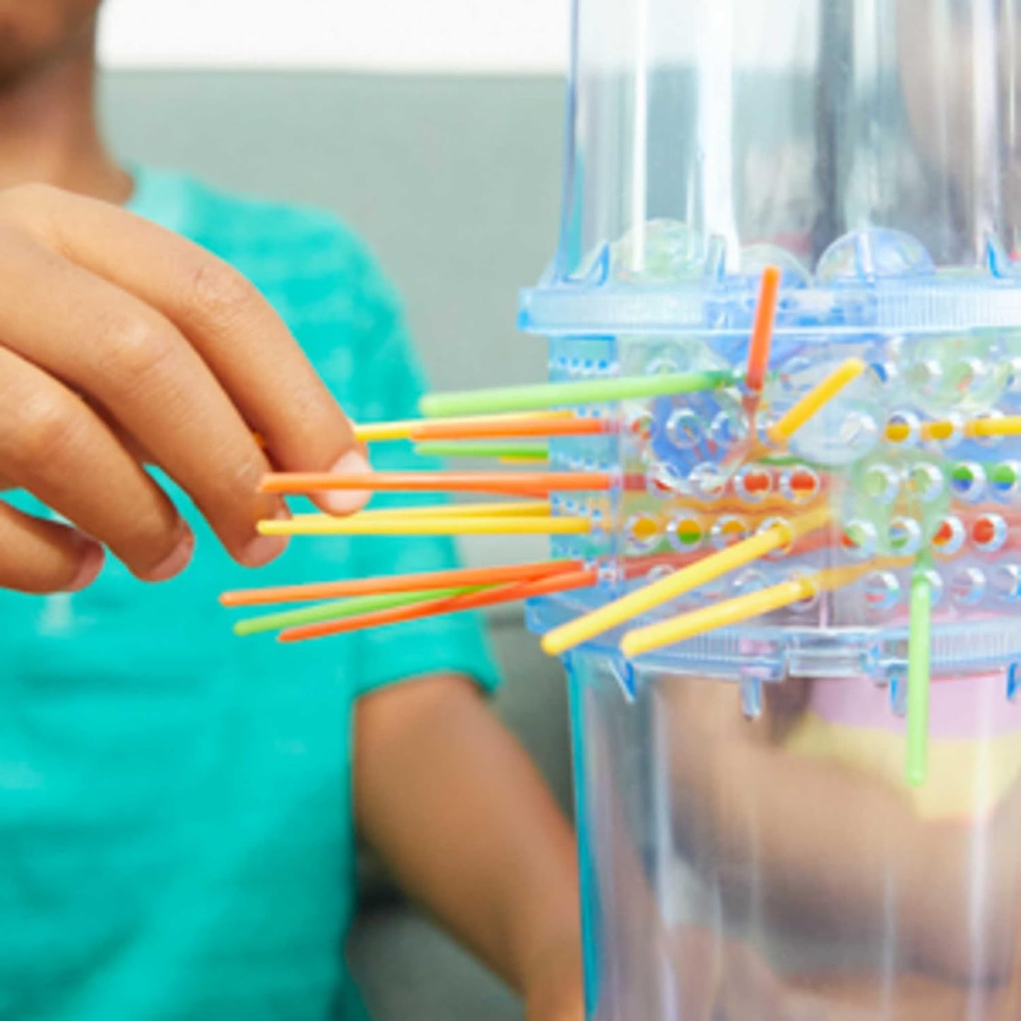 Hot Mattel KerPlunk Kids Game, Easy-to-Learn Family Game for 2 to 4 Players, Don't Let The Marbles Fall