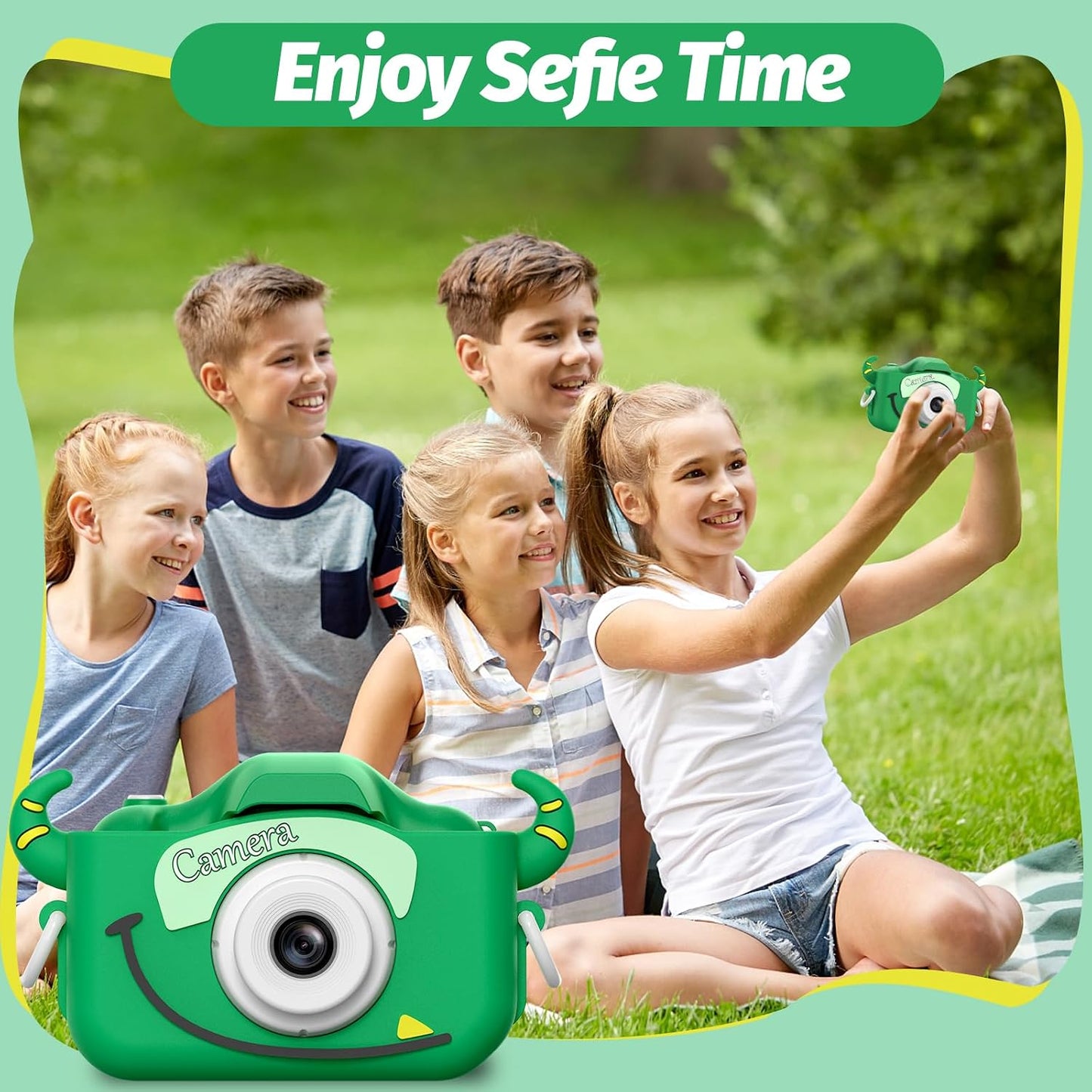 Hot Goopow Kids Camera Toys for 3-8 Year Old Girls Boys,Children Digital Video Camcorder Camera with Cartoon Soft Cover, Best Chritmas Birthday Festival Gift for Kids