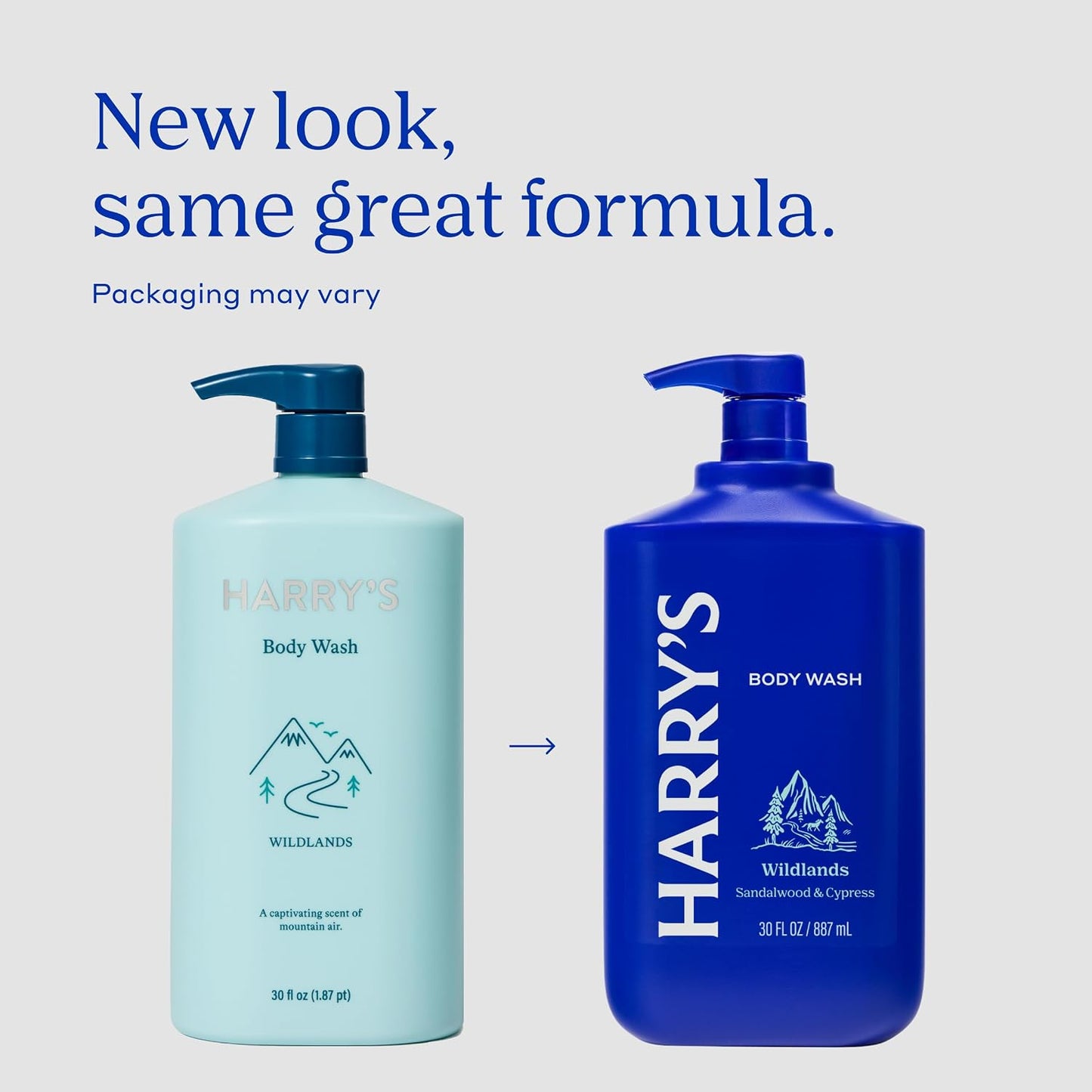 HotHarry's Men's Body Wash - Wildlands - 30 fl oz - Shower Gel for Men - No Parabens, Sulfates, or Dyes