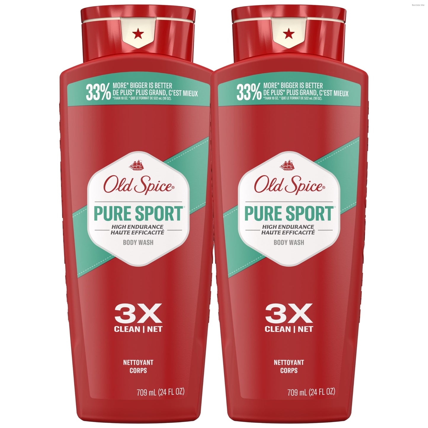 HotOld Spice Refreshing Body Wash for Men, High Endurance, 3X Defense, 24/7 Shower Fresh with Long Lasting Scent, Pure Sport Scent, 24 oz (Pack of 2)