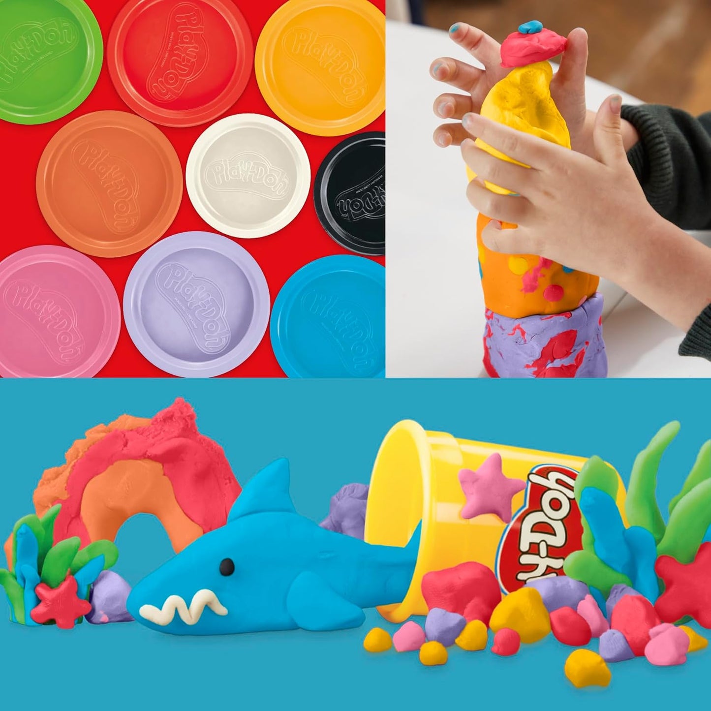HotPlay-Doh Bulk Pack of 48 Cans, 6 Sets of 8 Modeling Compound Colors, 3oz, Back to School Gifts & Prizes for Students & Classroom, Preschool Toys for Kids, Ages 2+ (Amazon Exclusive)