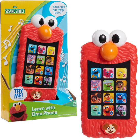 HotSesame Street Learn with Elmo Pretend Play Phone, Learning and Education, Kids Toys for Ages 2 Up by Just Play