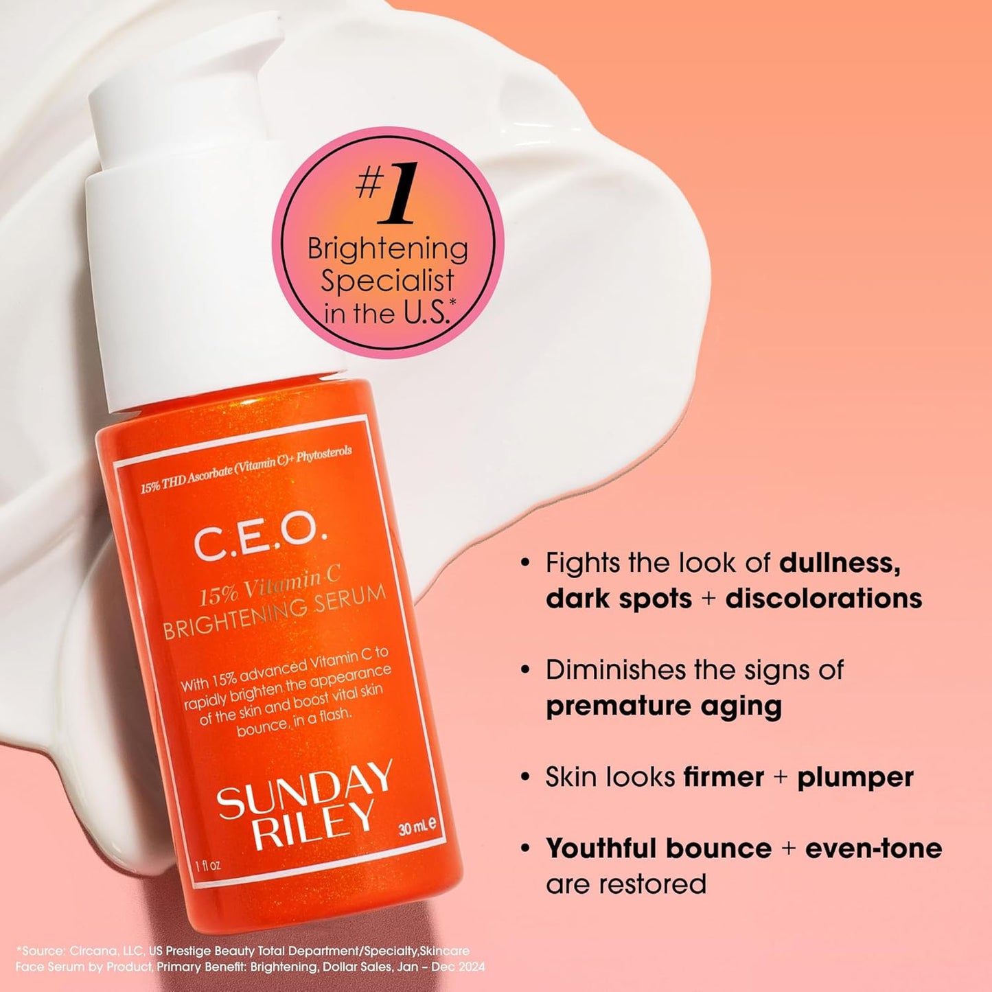 HotSunday Riley C.E.O. 15% Vitamin C Brightening Serum