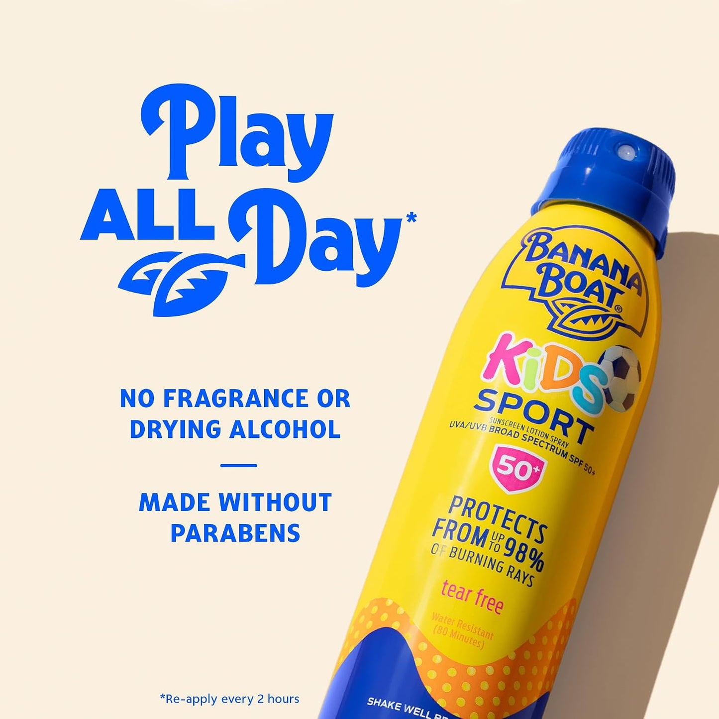HotBanana Boat Sport Kids Sunscreen Spray SPF 50, Twin Pack | Spray Sunscreen for Kids, Childrens Sunblock SPF 50, Oxybenzone Free, 6oz each
