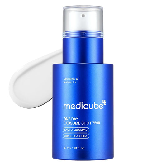 Hotmedicube Exosome Shot Zero 7,500 PPM Spicule Facial Serum | Liquid Skin Booster Serum | Exosome, AHA+BHA+PHA | Pore Care, Dead Skin Cells, Skin Texture | Korean Skincare, 1.01 fl.oz
