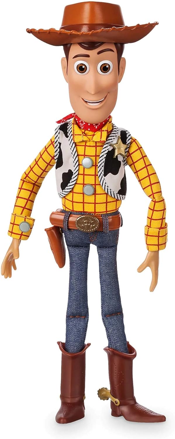 HotDisney Store Official Sheriff Woody Talking Action Figure from Toy Story, Features Sounds and Phrases from the Movies, Interacts with Other Figures and Toys