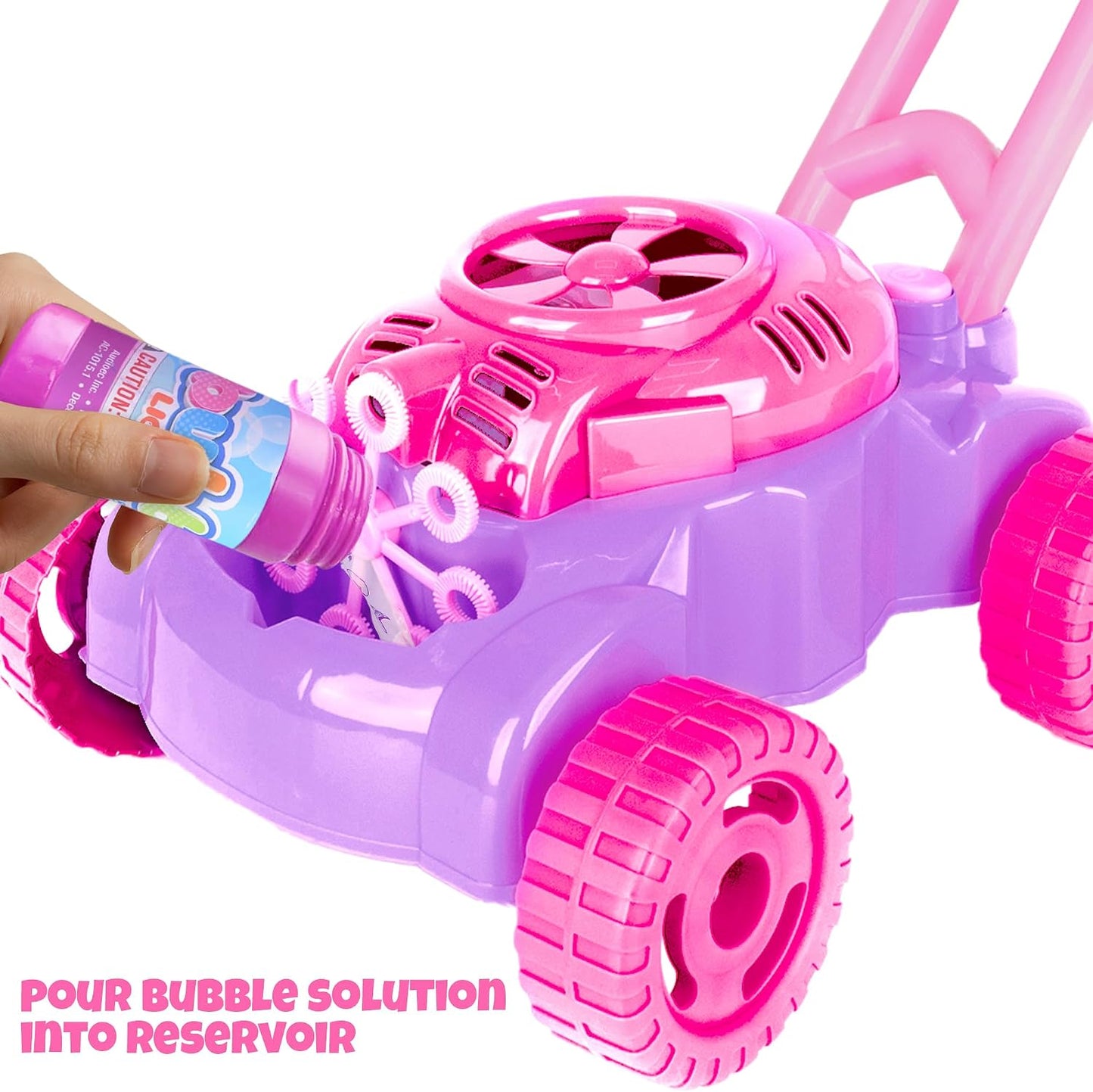 HotArtCreativity Bubble Lawn Mower for Toddlers 1-3, Bubble Machine for 1-Year-Old Girl Gifts, Toddler Outdoor Toys for 2-Year-Old Girl Birthday Gift, Push Summer Gardening Toys for Toddlers Age 1 2 3 +