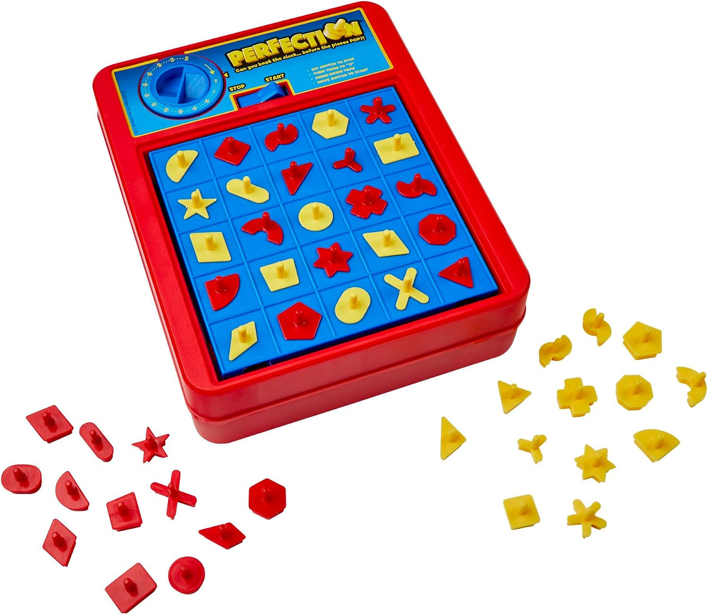 Hot Hasbro Gaming Perfection Plus 2-Player Duel Mode Popping Shapes and Pieces Ages 5 and Up, Easter Gifts for Kids (Amazon Exclusive)