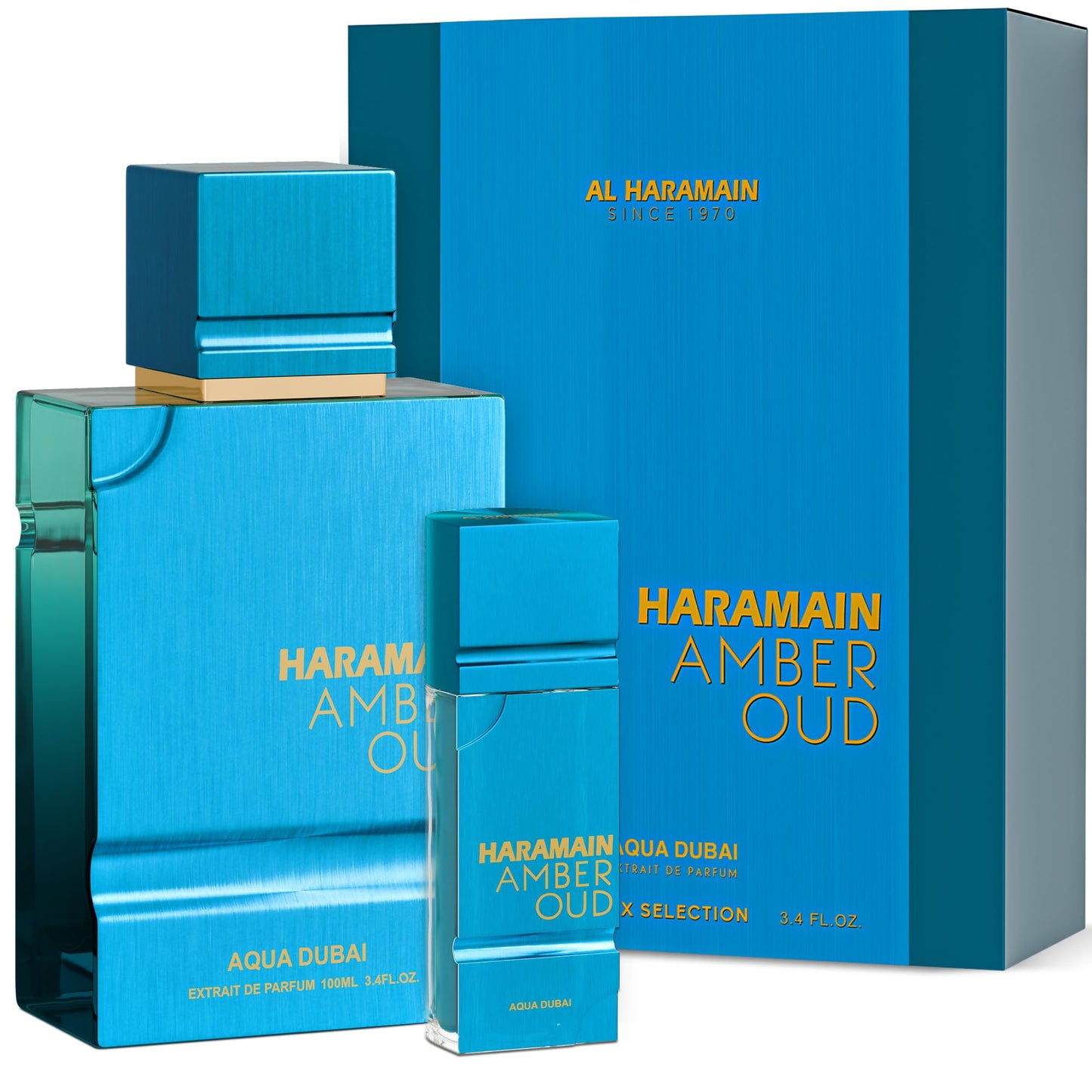 Hot Al Haramain Amber Oud - Aqua Dubai - Oud Cologne for Men - Amber Perfume for Men - Long Lasting Perfume with Bergamot, Vanilla Fragrances - 3.4oz