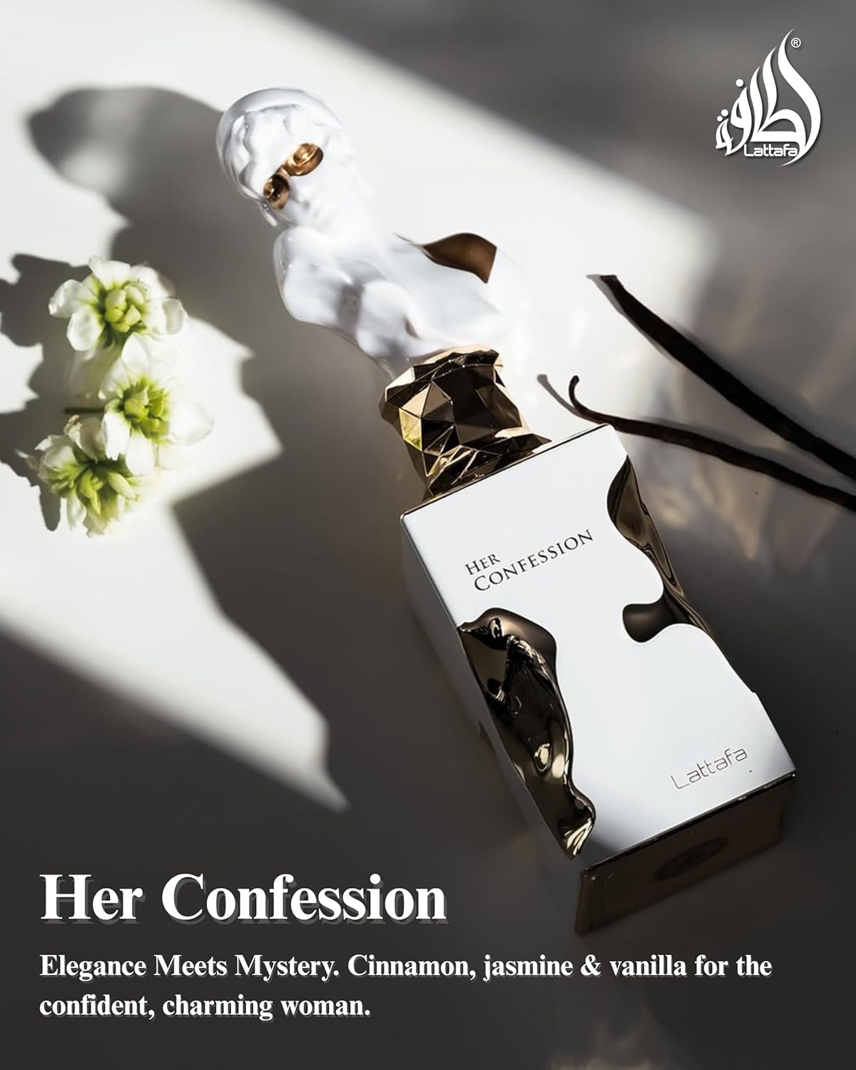 Hot Lattafa Her Confession - Vanilla, Floral, Amber, Musk - Eau de Parfum Long-Lasting Fragrance for Women, 3.40 Ounce / 100 ml
