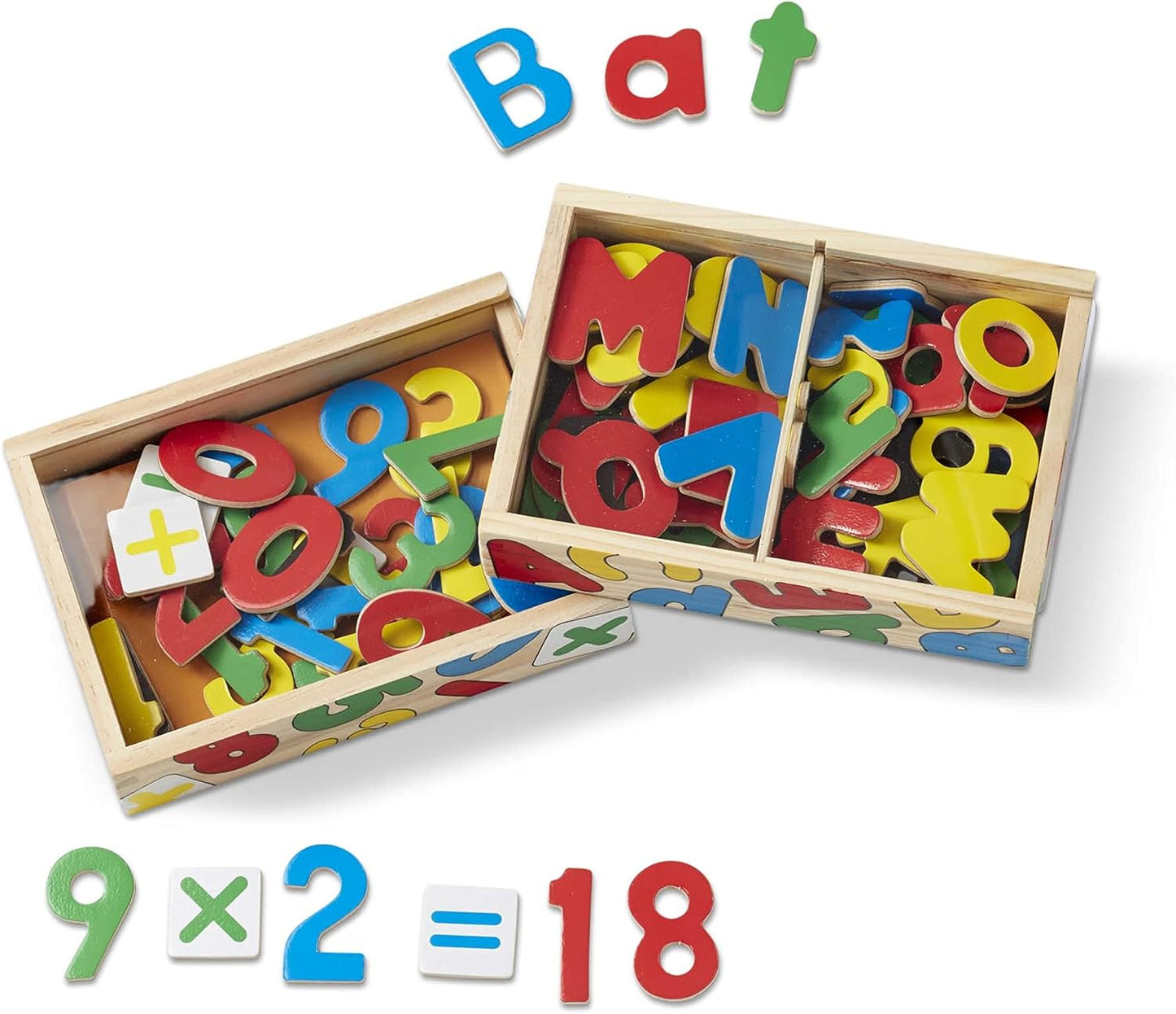 Hot Melissa & Doug Deluxe Magnetic Letters and Numbers Set – 89 Wooden Alphabet Magnets & Numbers, Educational Learning Toys for Preschool Kids Ages 3+