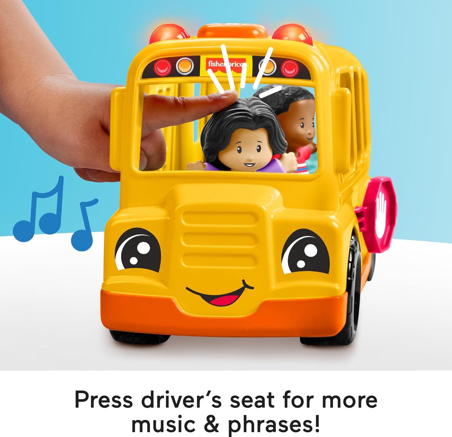 HotFisher-Price Little People School Bus Toddler Toy | Push-Along Vehicle, Lights Music & Sounds, 2 Figures, Preschool Kids Ages 1+ Years