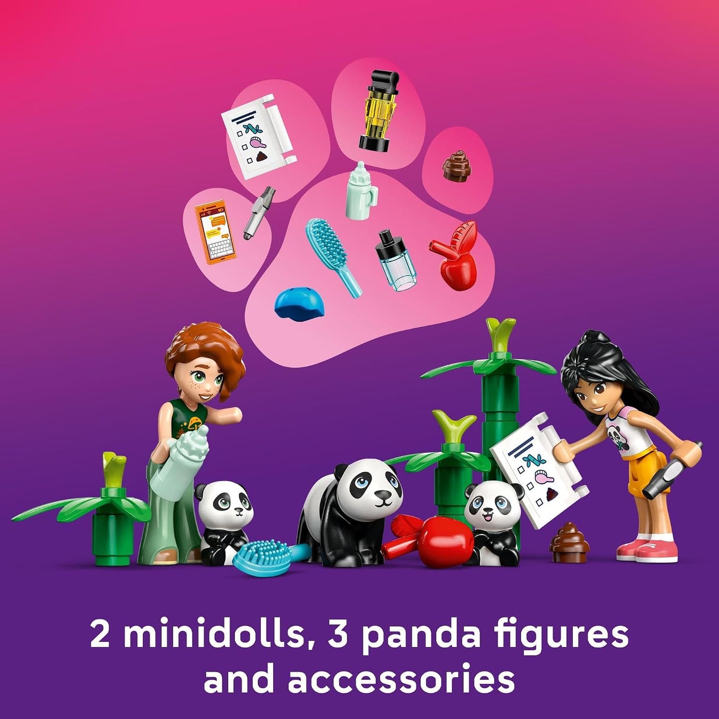 Hot LEGO Friends Panda Sanctuary Animal Care Building Toy - Playset for Girls & Boys, Ages 7+ - Gift Idea for Birthdays - W/ 2 Minifigures & Panda Toys - 42648