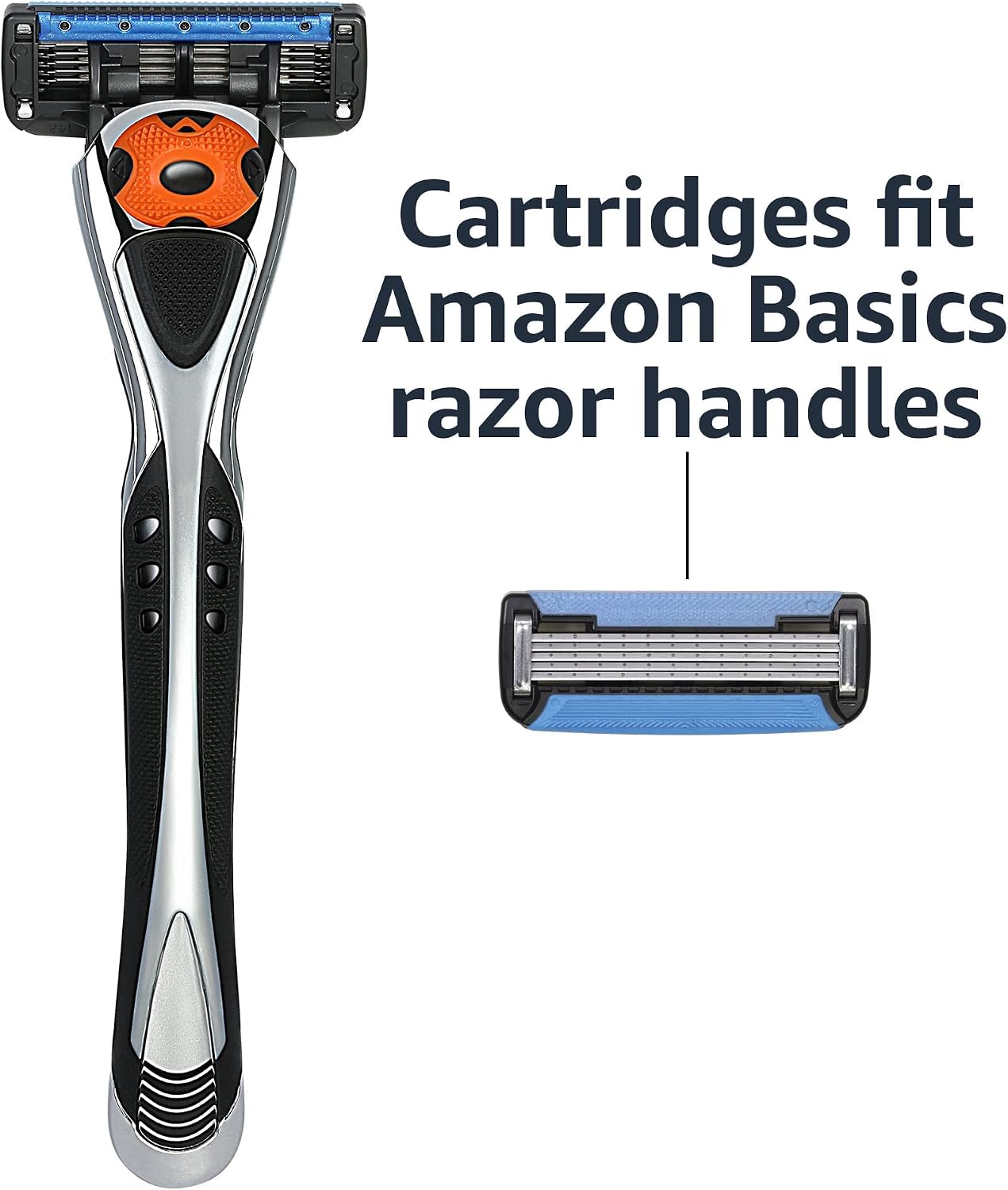 HotAmazon Basics 5-Blade Razor Refills for Men with Dual Lubrication, Hypoallergenic, Clean Shave, Precision Beard Trimmer, 12-Pack (Fits Amazon Basics Razor Handles only)