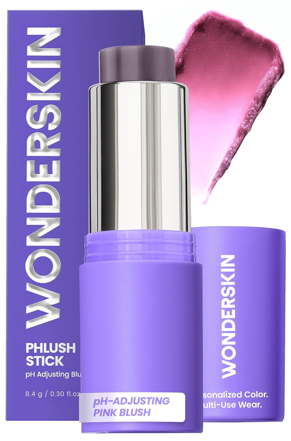 HotWonderskin Cream Blush Stick pH-Activated - pHlush Stick Multi-Use, Blush for Cheeks and Lips, Cooling Nourishing Color-Adjusting Makeup