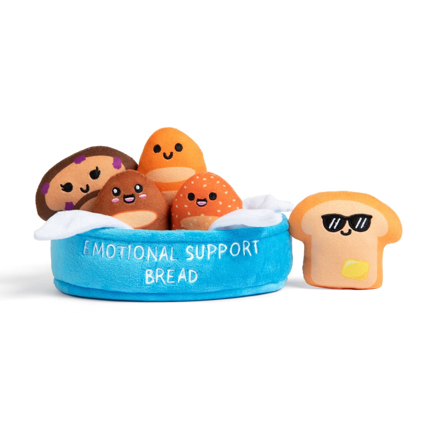 Hot WHAT DO YOU MEME? Emotional Support Donuts by Relatable, Cuddly Stuffed Animals and Toys, Squishy Toys and Plushies, Great Ideas for Loved Ones of All Ages, Includes 5 Plushies with Carrying Basket