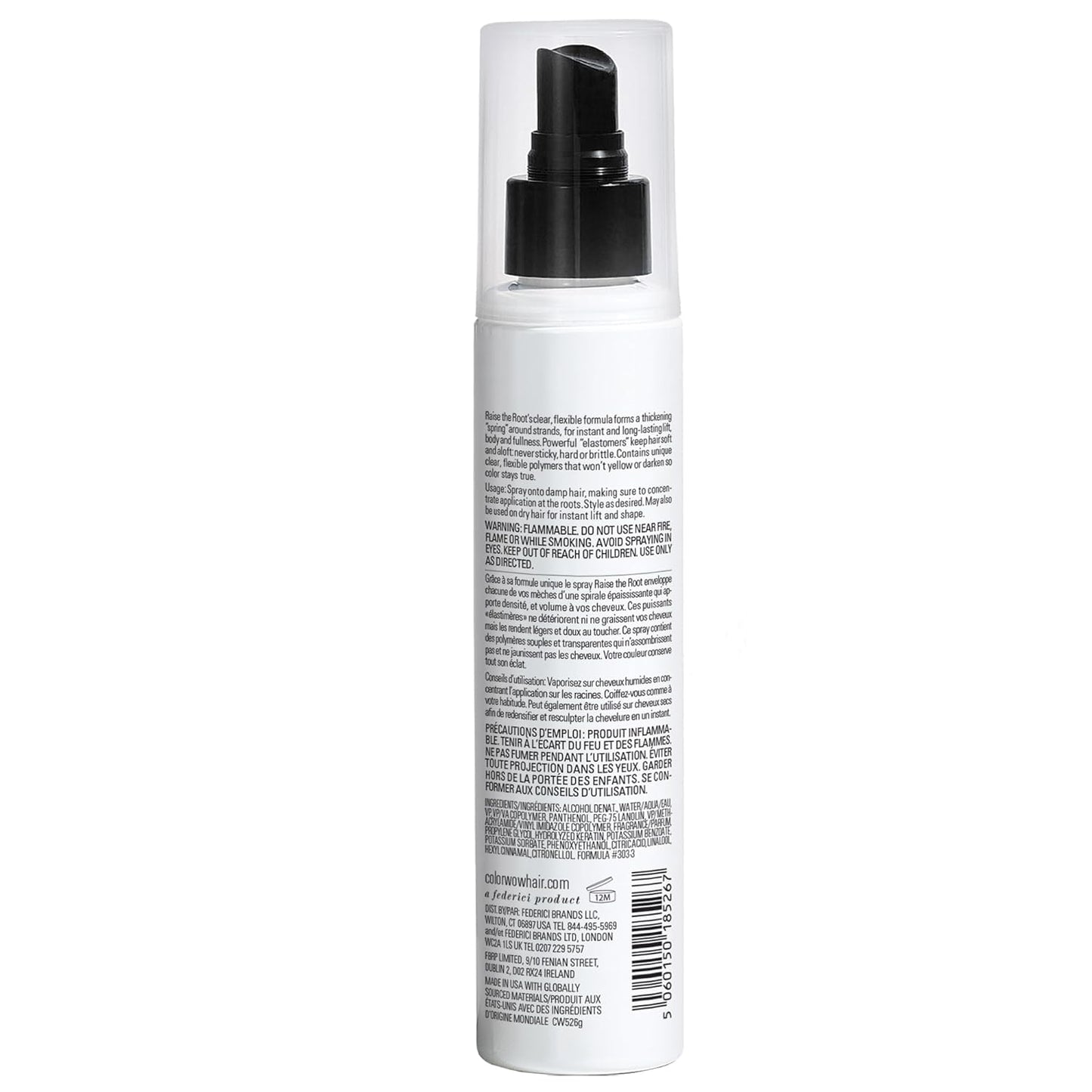 HotCOLOR WOW Raise the Root Thicken and Lift Spray, Root Lift and Volume Spray for Fine Flat Hair
