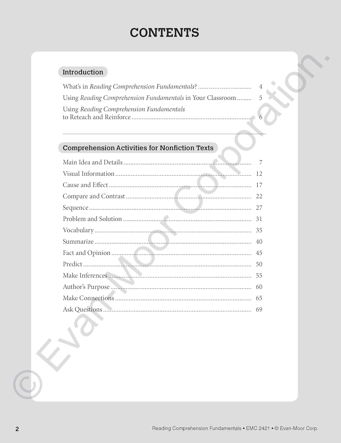 Hot Evan-Moor Reading Comprehension Fundamentals, Grade 1