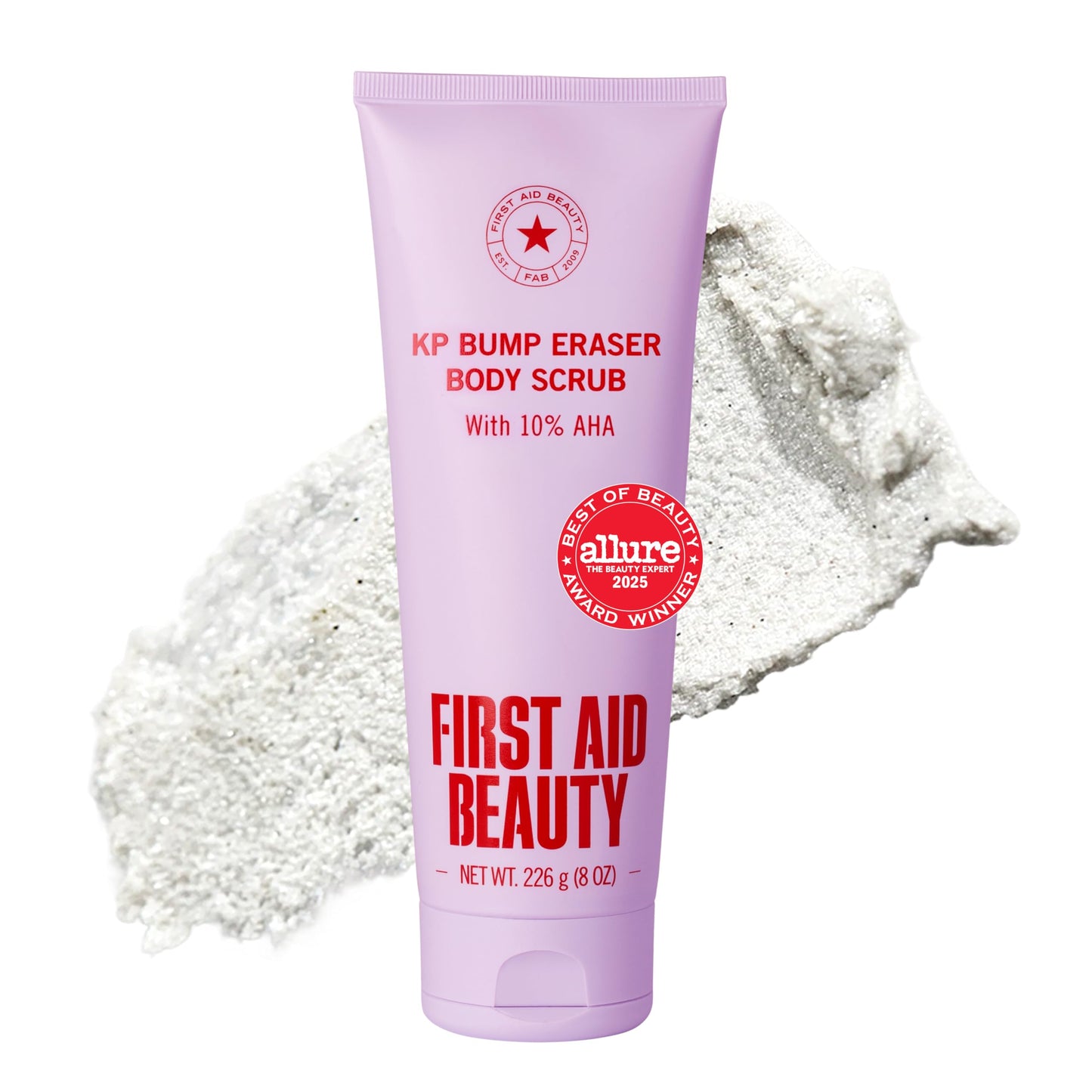 HotFirst Aid Beauty KP Bump Eraser Body Scrub with 10% AHA - Dermatologist-Tested Keratosis Pilaris Exfoliator - Support for Rough Bumps, Uneven Skin Texture & Strawberry Skin - Sensitive Skin