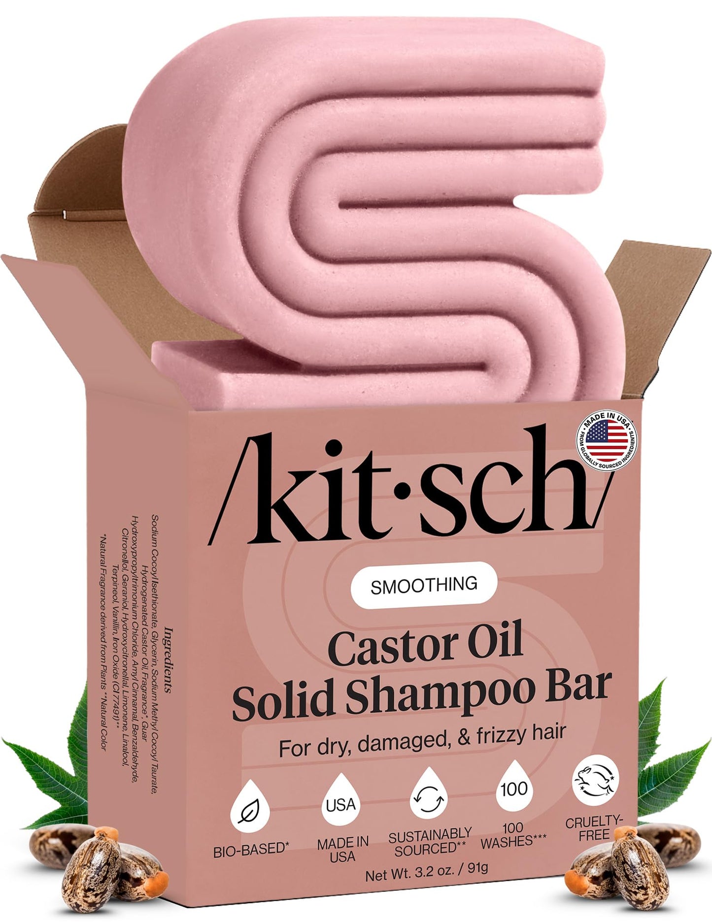 HotKitsch Rosemary & Biotin Shampoo Bar Soap for Hair Growth - 3.5 oz | Strengthening, Thickening & Volumizing Hair Shampoo for Women and Men - Free of Paraben, Sulfate & Silicone - Made in USA